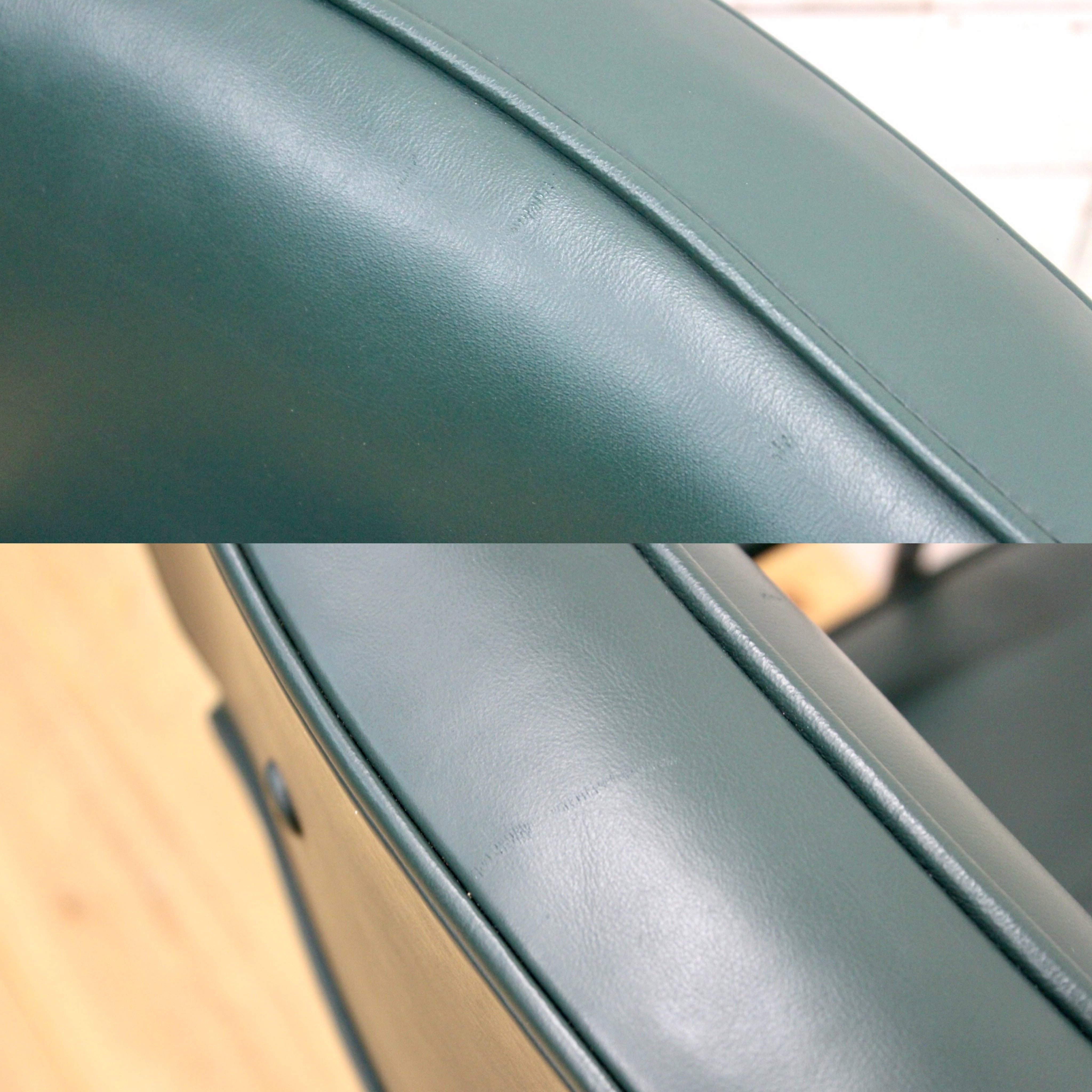 GMJO87R○Herman Miller / ハーマンミラー イームズ エグゼクティブチェア タイムライフチェア 本革 グリーン チャールズ&レイ 定価約95万