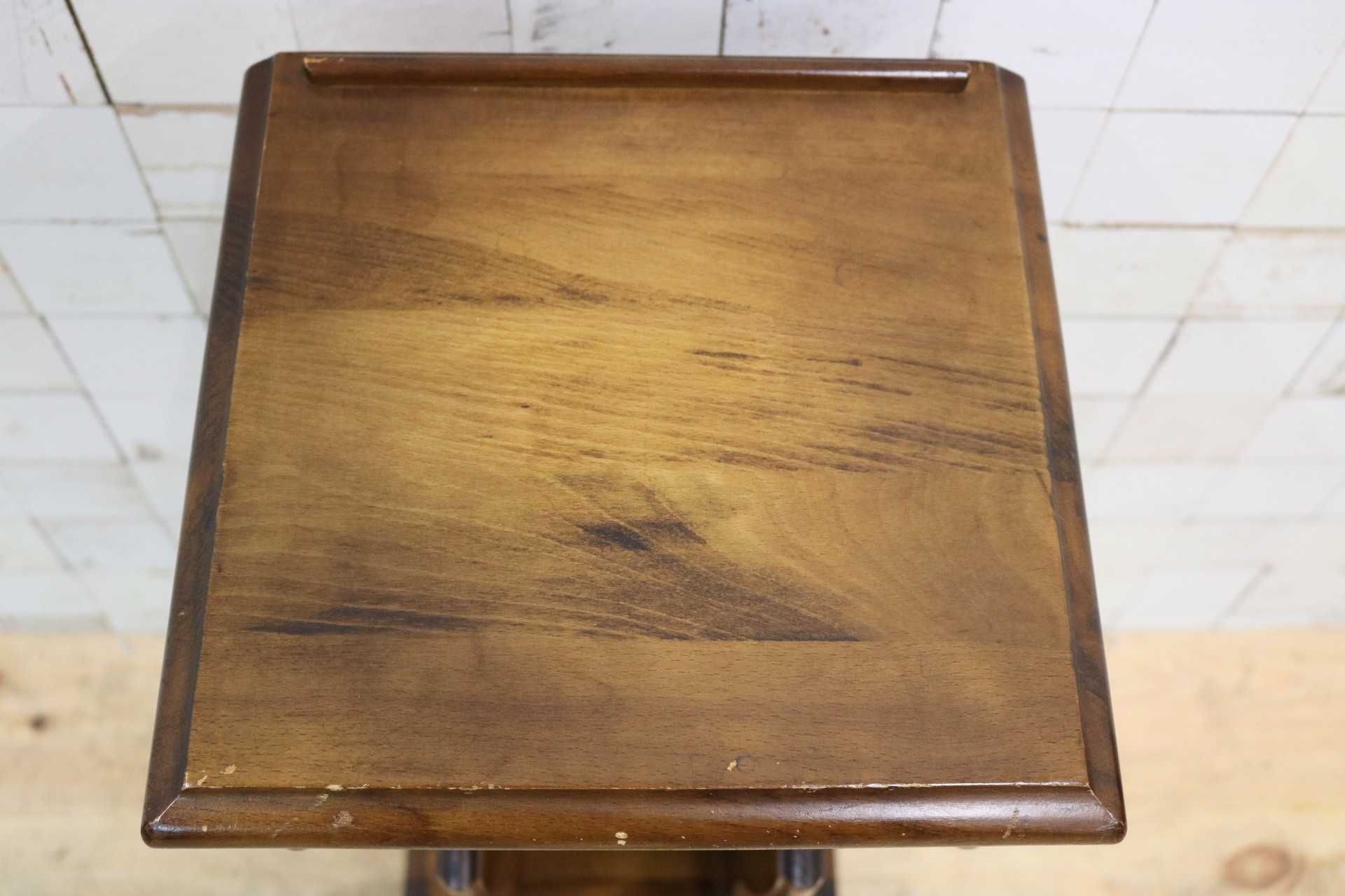 GMFS387○karimoku / カリモク オールドカリモク 電話台 花台 飾り棚 引き出し ベッドサイド 小物入れ レトロ ビンテージ 国産家具