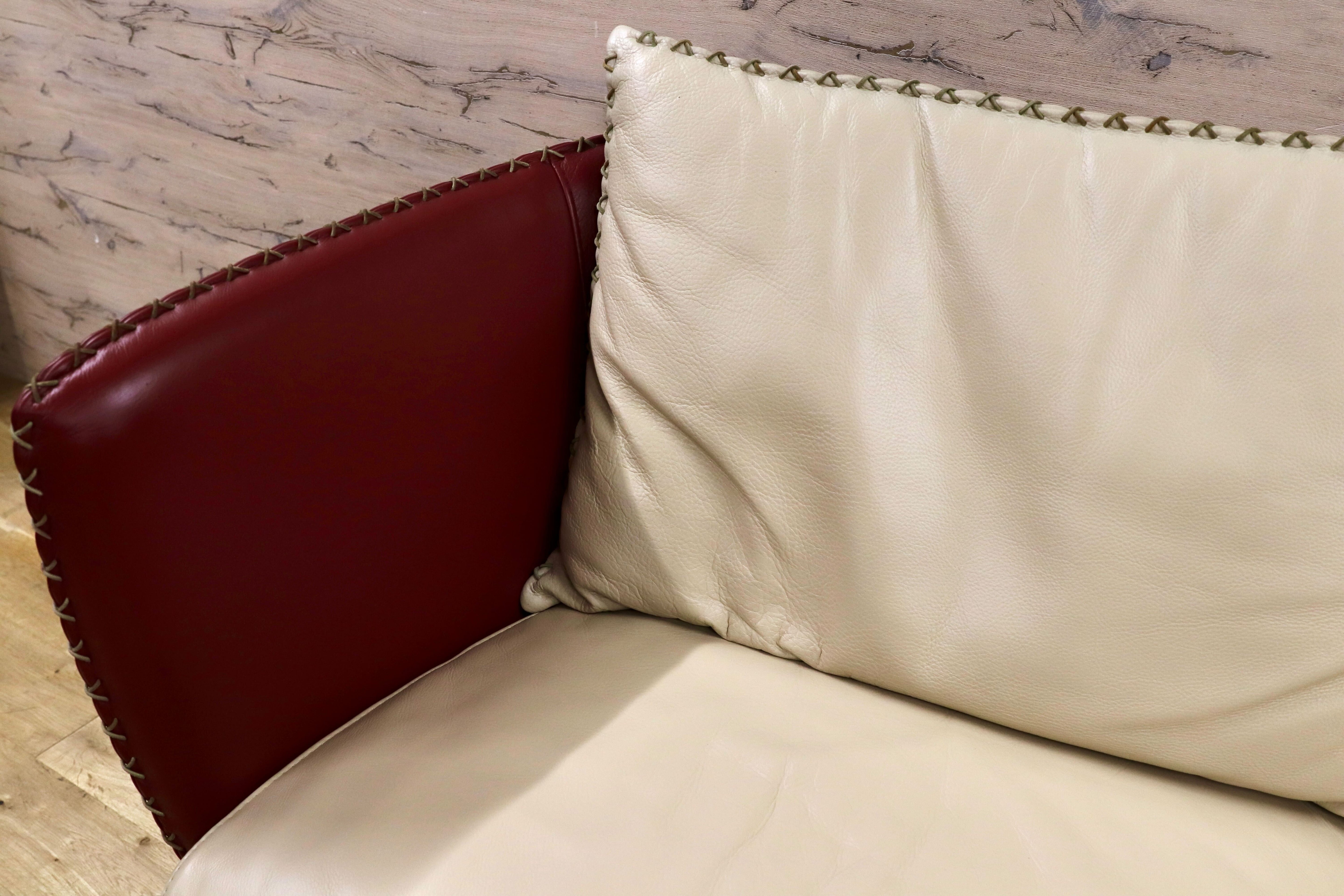 GMHK102○Formenti / フォルメンティ 2人掛けソファ ラブソファ イタリア製 本革 最高級 モダン 稀少 定価約100万 検)cassina b&b arflex