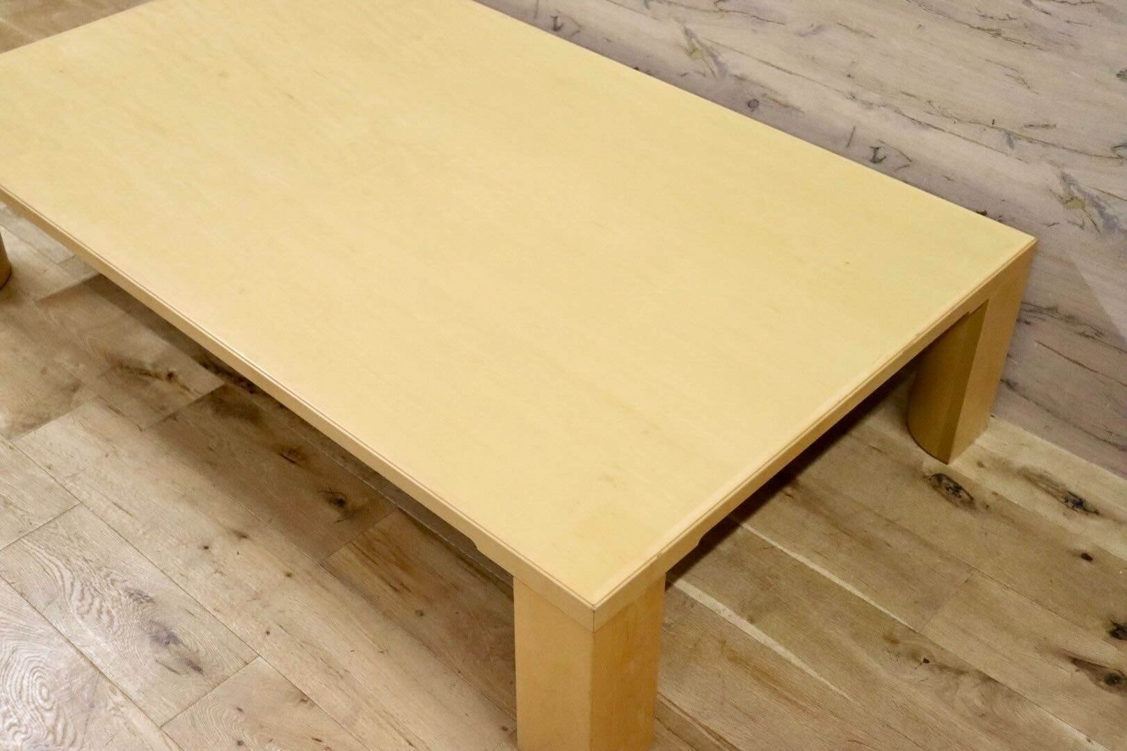 GMFK843H○天童木工 / Tendo T-2573 メープル材 センターテーブル 座卓 ローテーブル 原好輝 和家具 和モダン 定価約17.6万
