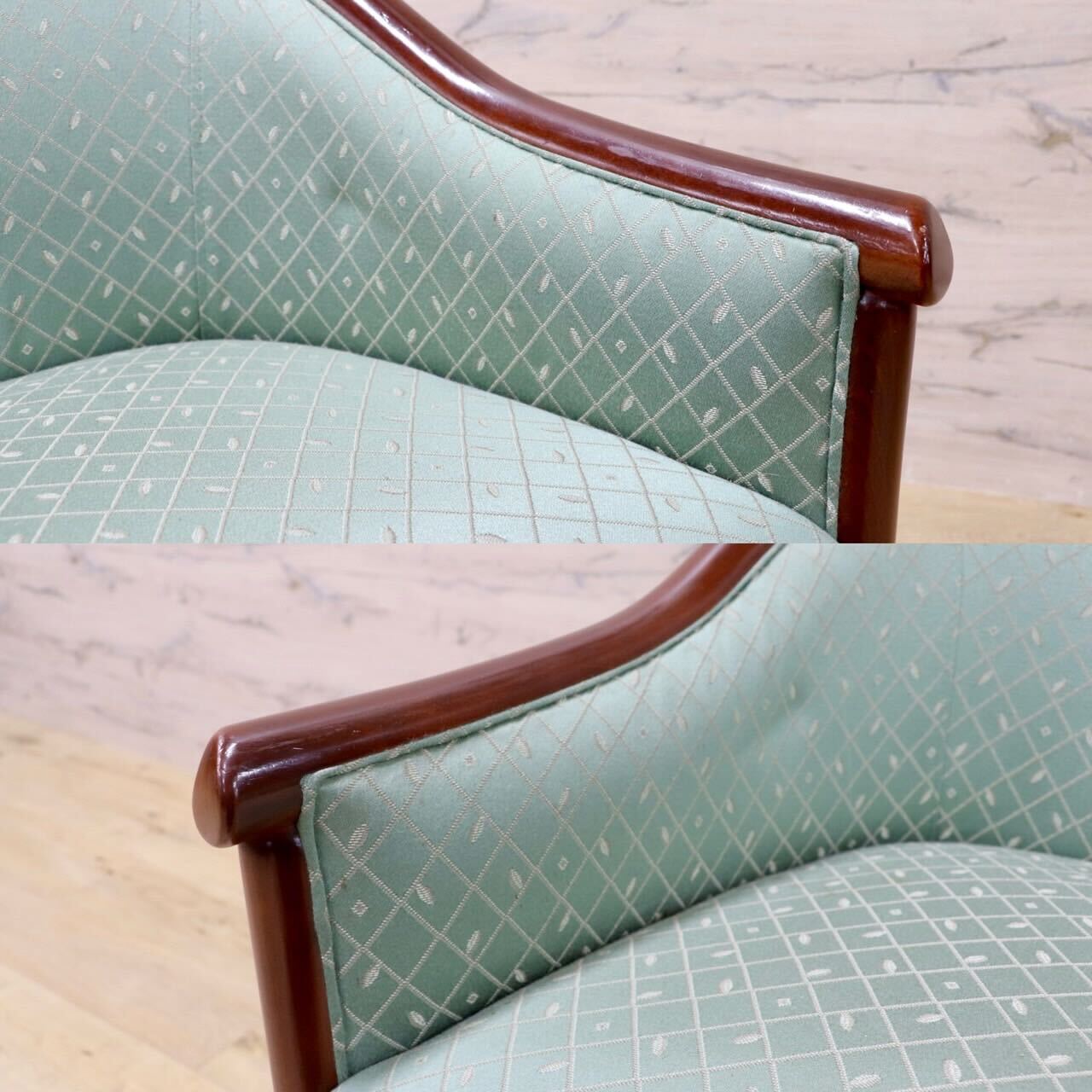 GMHK98○クラシック アームチェア ラウンジチェア ダイニングチェア 椅子 ファブリック