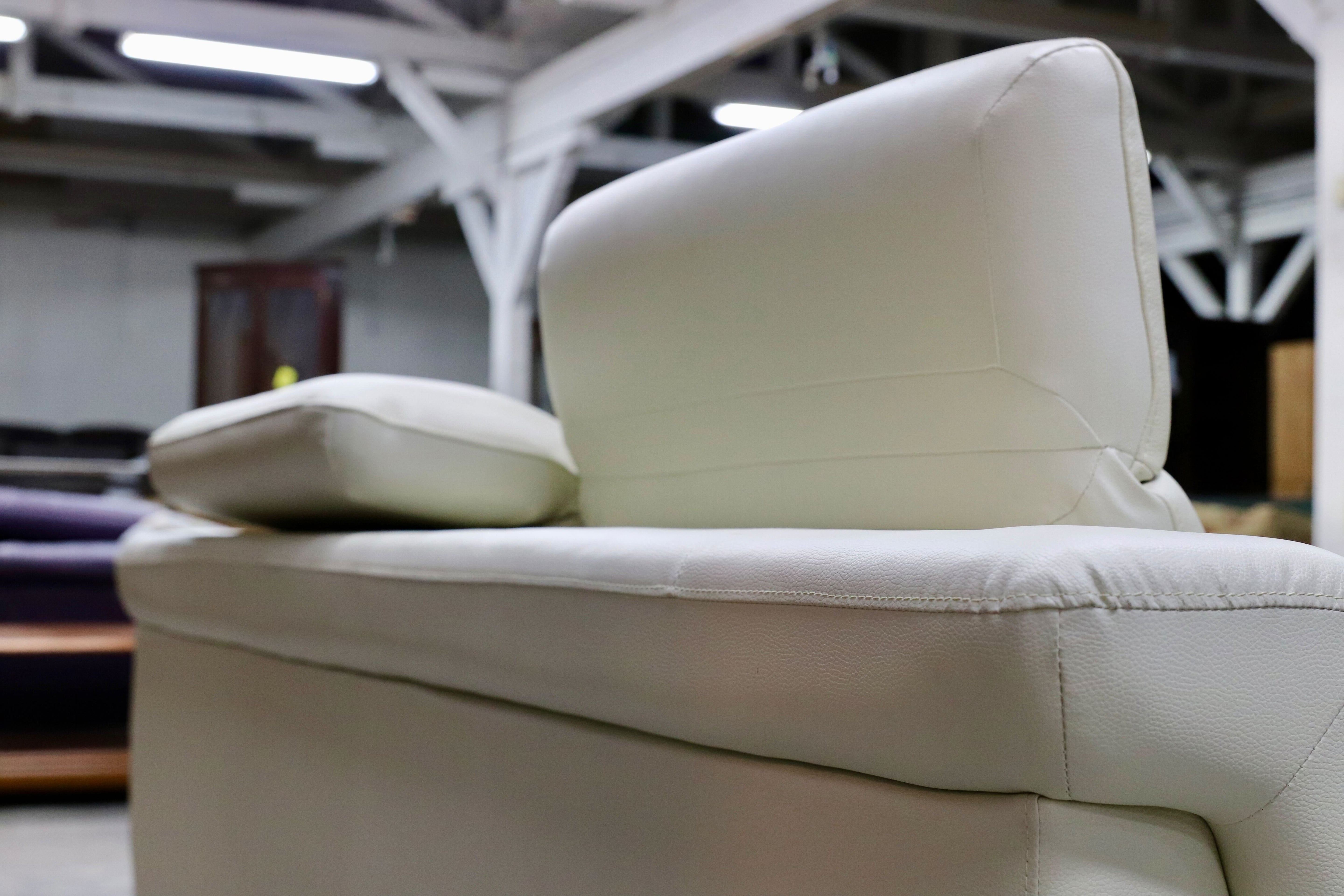 GMIK314A○3人掛けソファ トリプルソファ 前革 ホワイト スタイリッシュモダン ハイバック レザー 定価16.8万