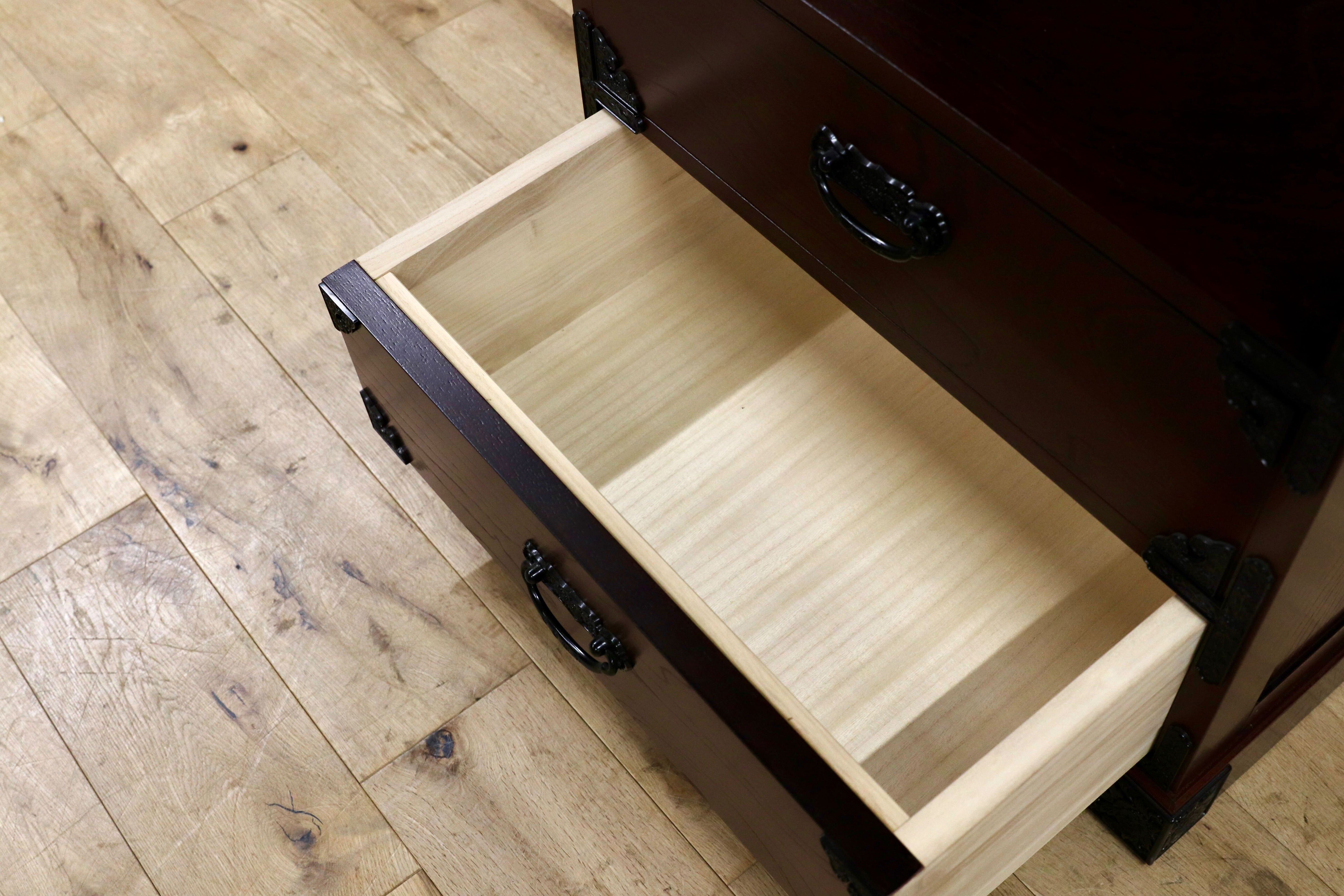 GMIS453○吉野民芸 飾り棚 キャビネット 60 民藝 和モダン レトロ アンティーク 和室 座敷 欅材 展示在庫品