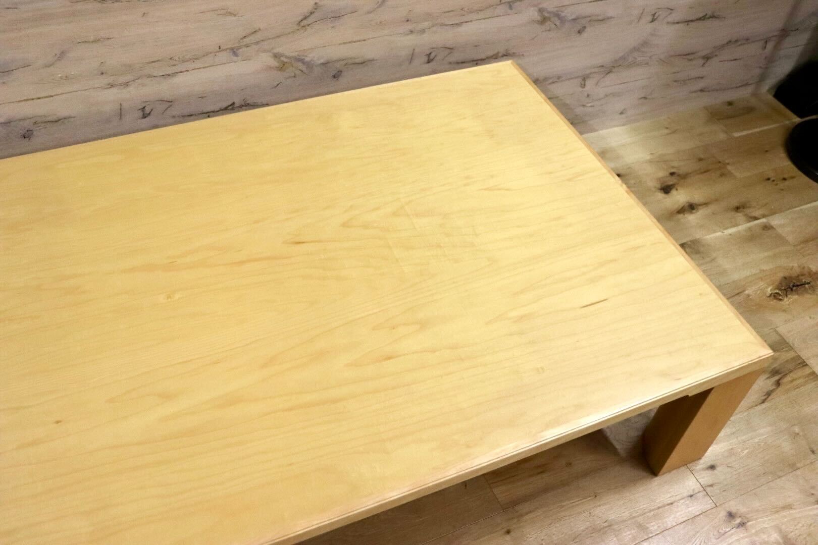 GMFK865○天童木工 / Tendo T-2573 メープル材 センターテーブル 座卓 ローテーブル 原好輝 和家具 和モダン 定価約17.6万