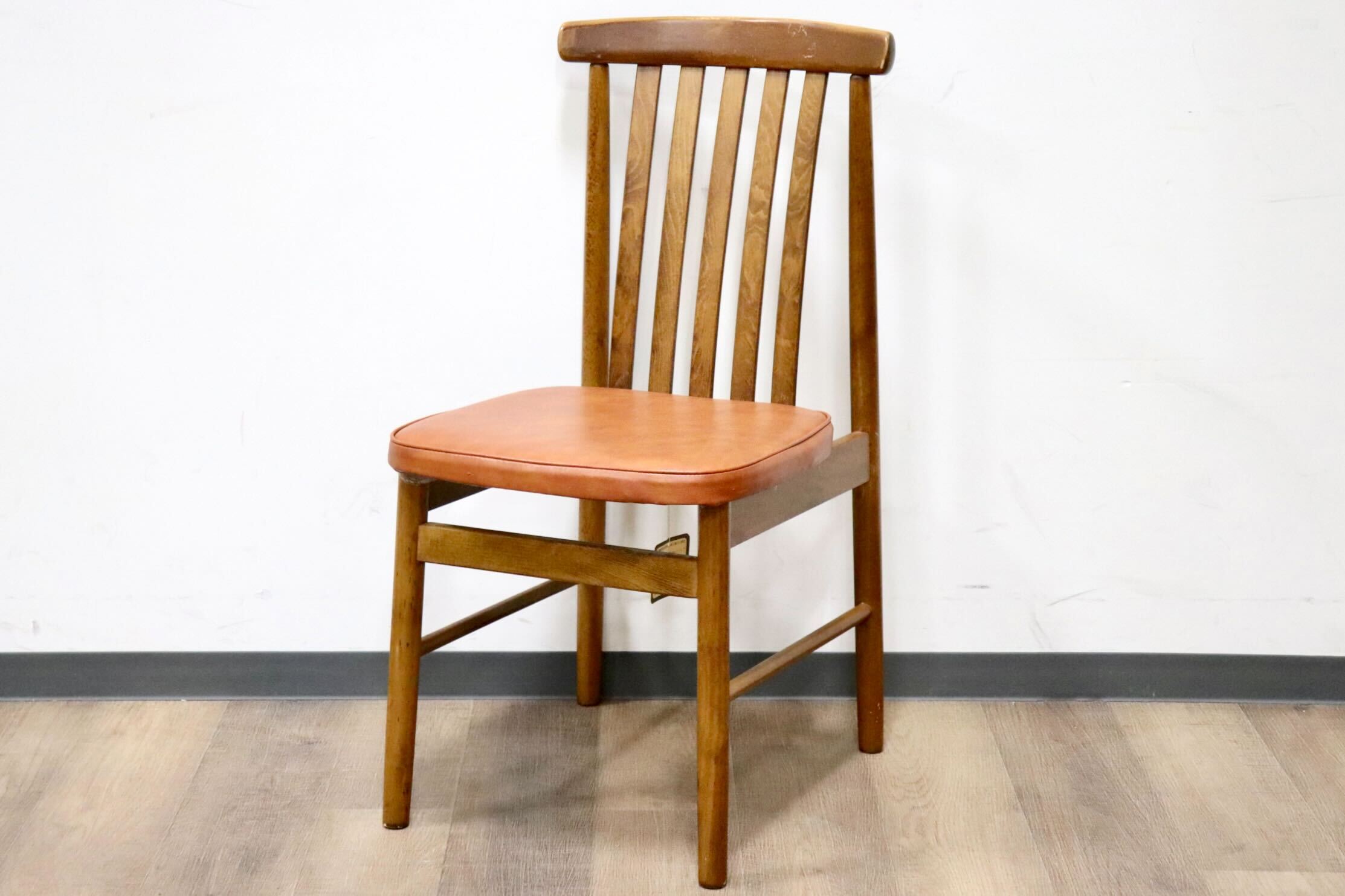 昭和レトロ SEF 昭栄家具 アームチェアー 木製椅子 ダイニングチェア 