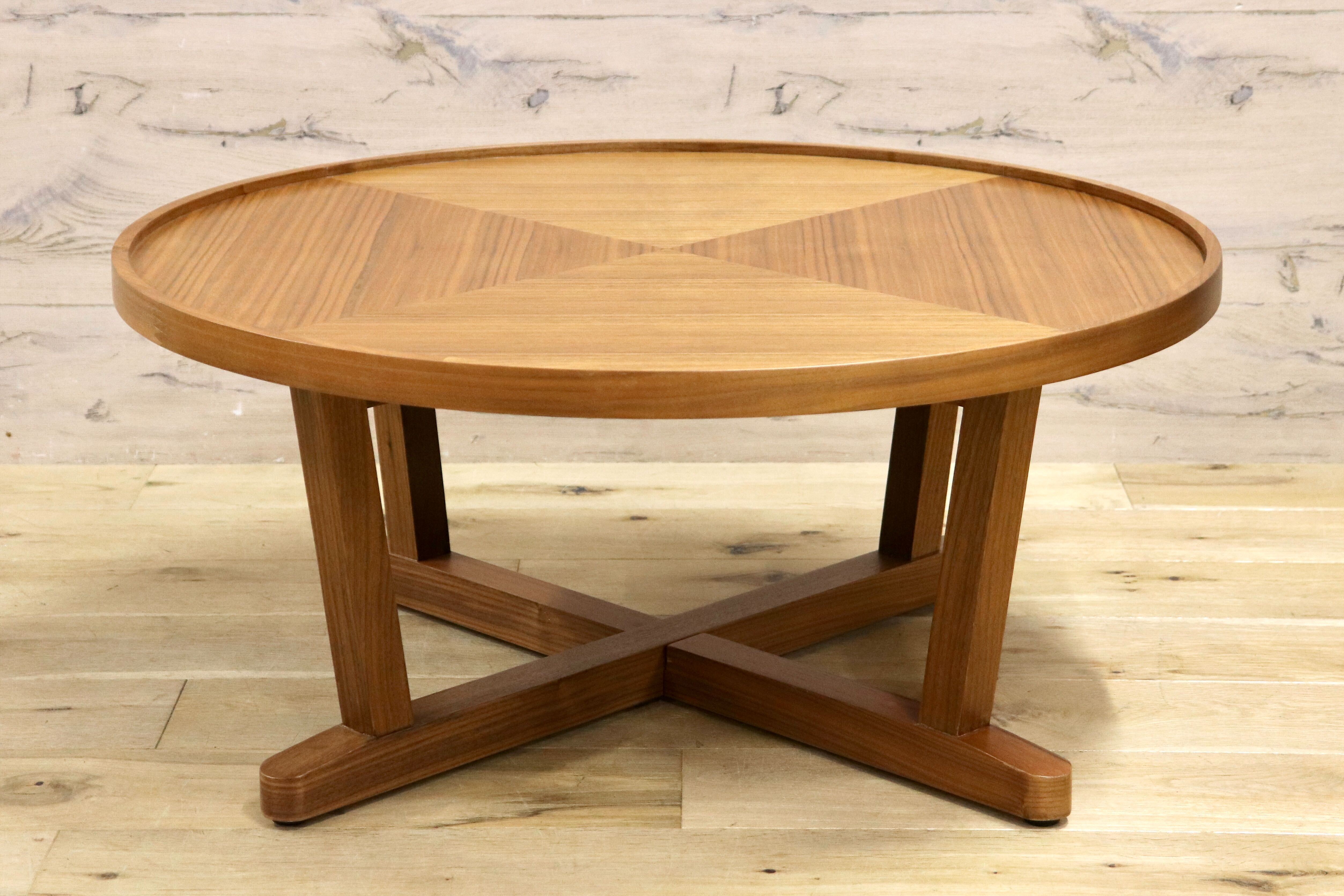 GMIS304A○CHERRY / チェリー 桜屋工業 リビングテーブル ラウンドテーブル 丸テーブル ローテーブル 座卓 ナチュラル 木製家具 定価約5万