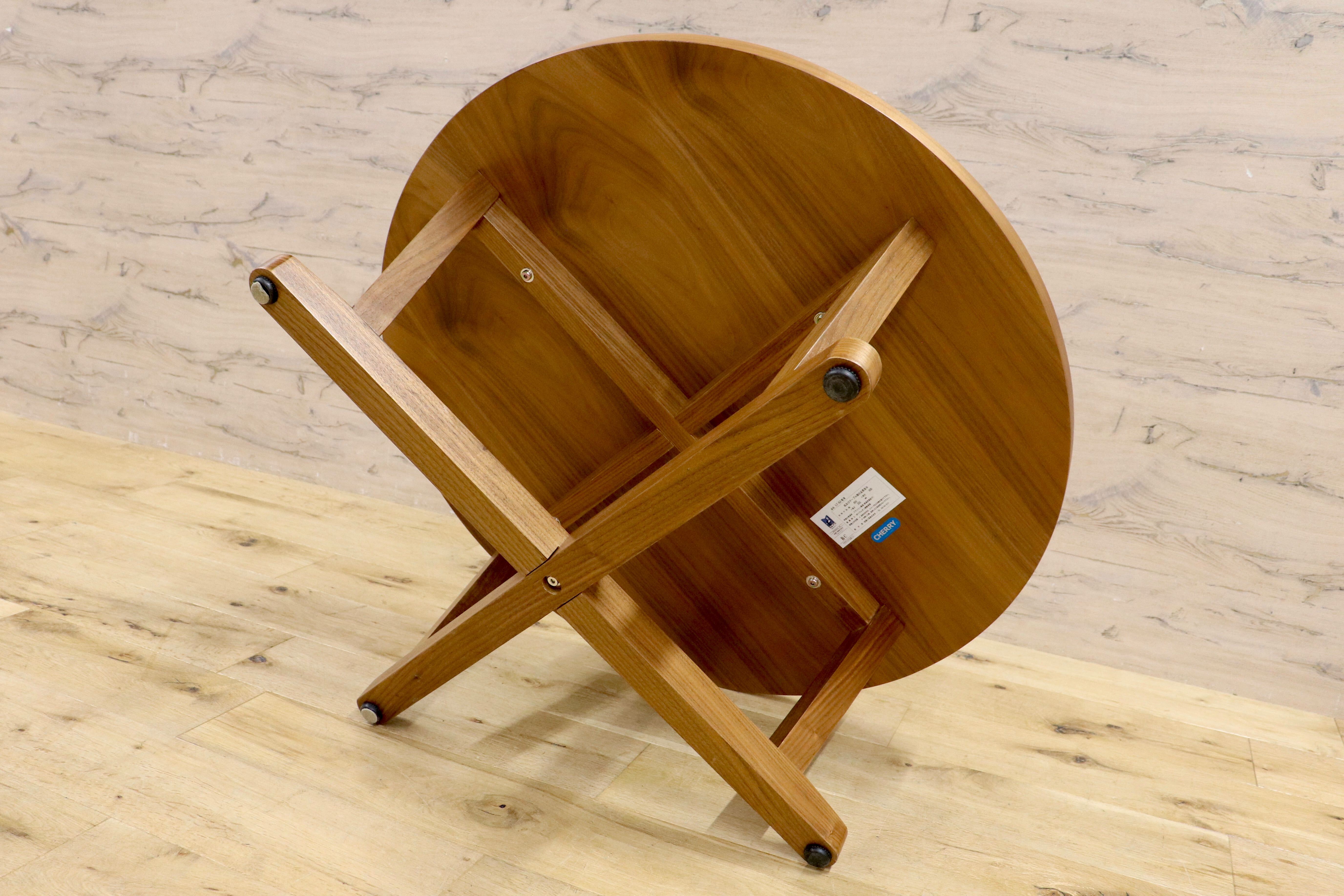 GMIS304A○CHERRY / チェリー 桜屋工業 リビングテーブル ラウンドテーブル 丸テーブル ローテーブル 座卓 ナチュラル 木製家具 定価約5万