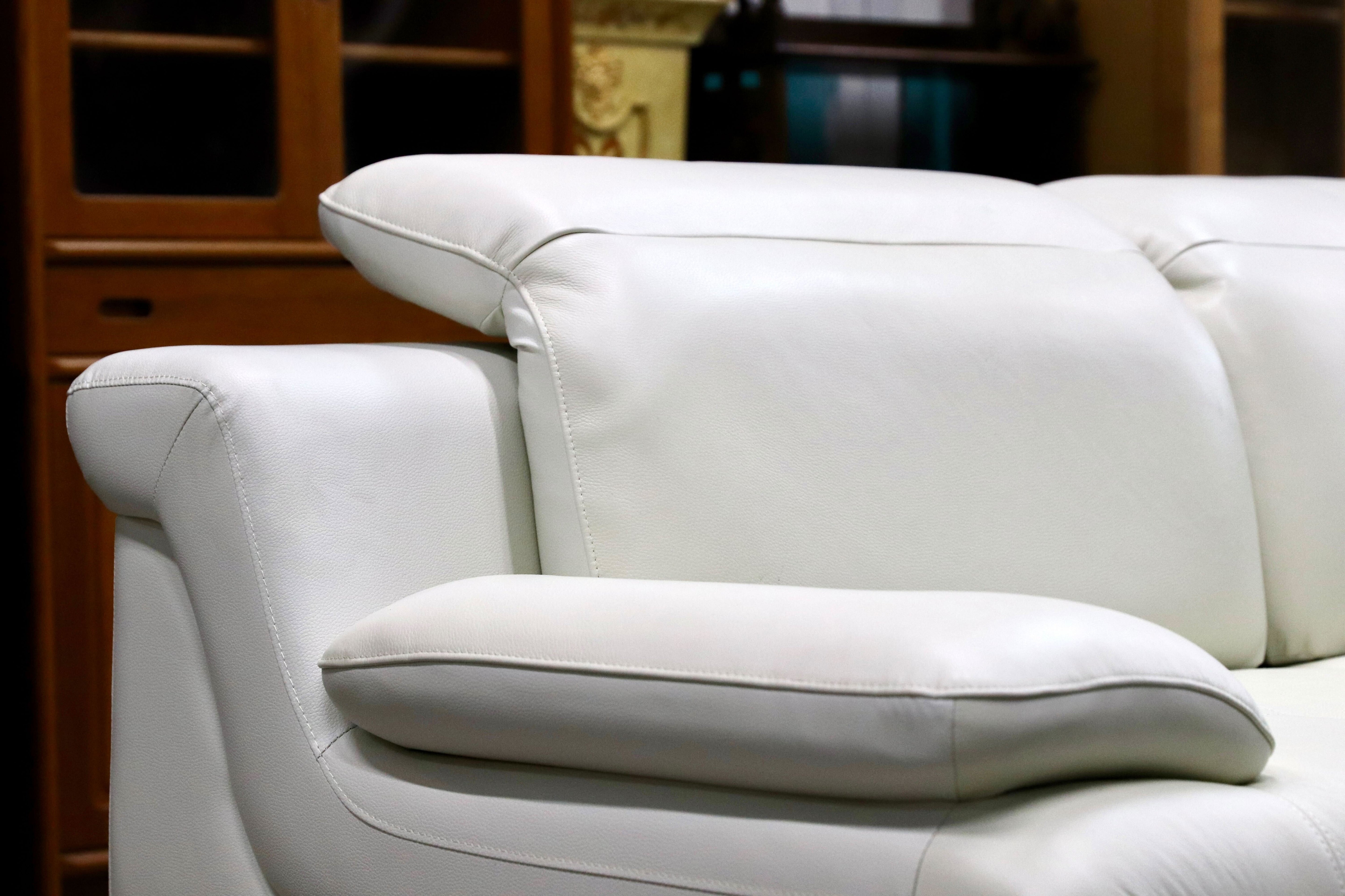 GMIK314B○3人掛けソファ トリプルソファ 前革 ホワイト スタイリッシュモダン ハイバック レザー 定価16.8万