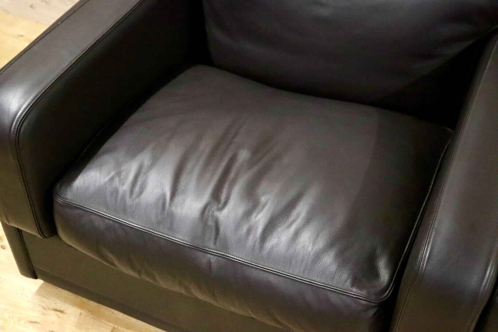 GMHN201B○PoltronaFrau / ポルトローナフラウ 1人掛けソファ シングルソファ イタリア製 総革 ダークブラウン IDC大塚家具 定価約150万