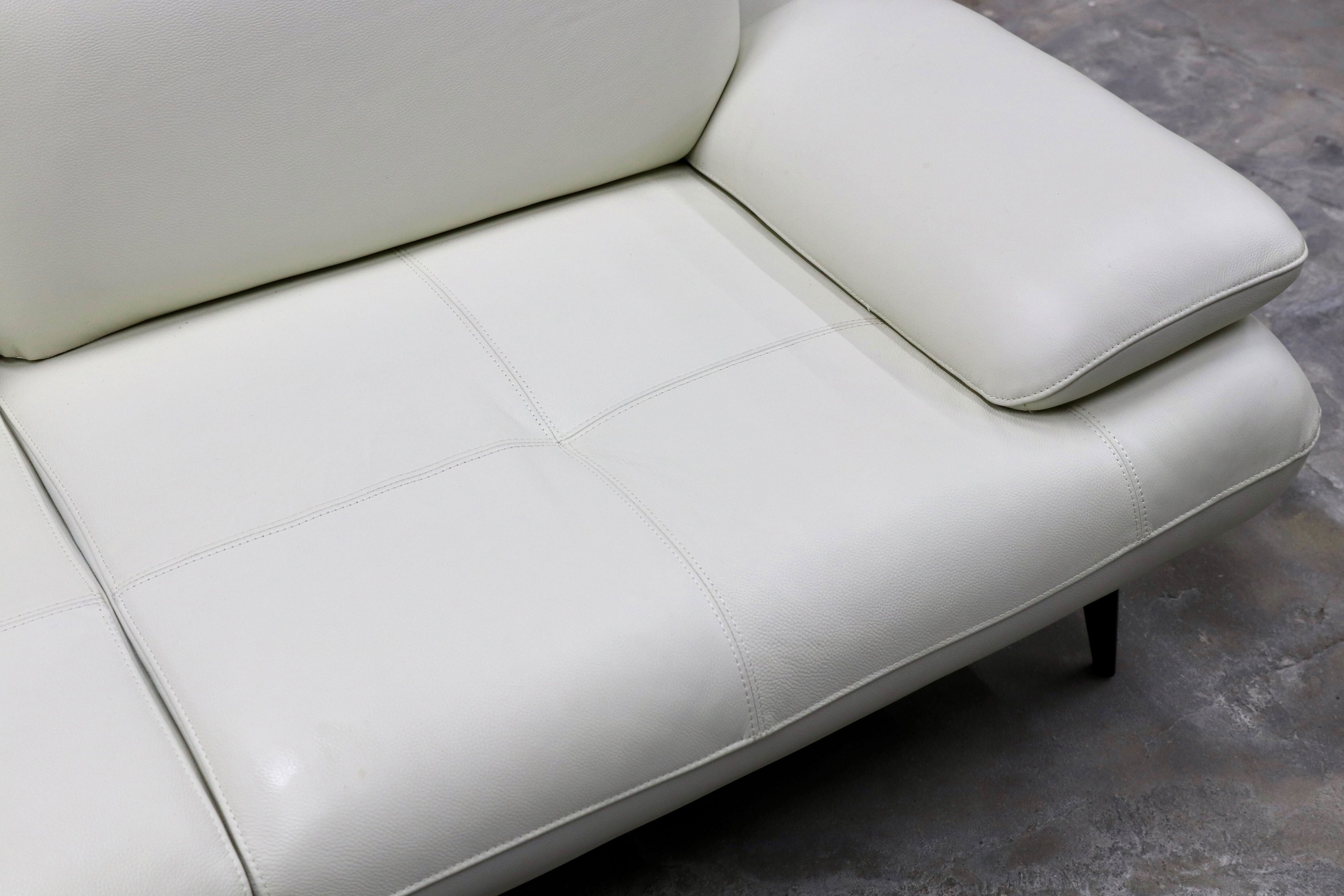 GMIK314B○3人掛けソファ トリプルソファ 前革 ホワイト スタイリッシュモダン ハイバック レザー 定価16.8万