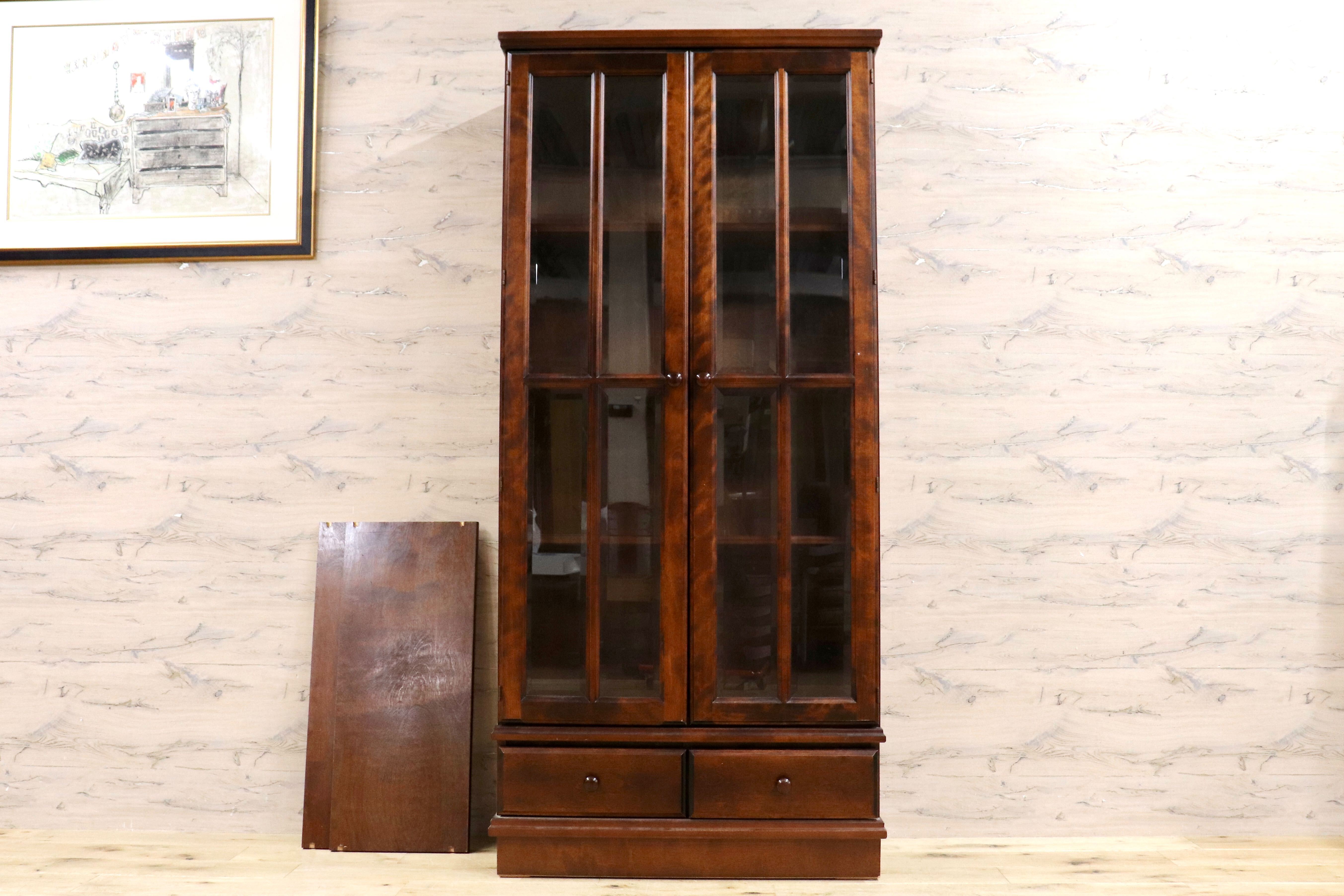 GMHH485B○Herbe / エルブ まりも 本棚 書棚 ブックシェルフ 本箱 飾り棚 キャビネット 収納家具 民芸家具 和家具 古民家 和モダン