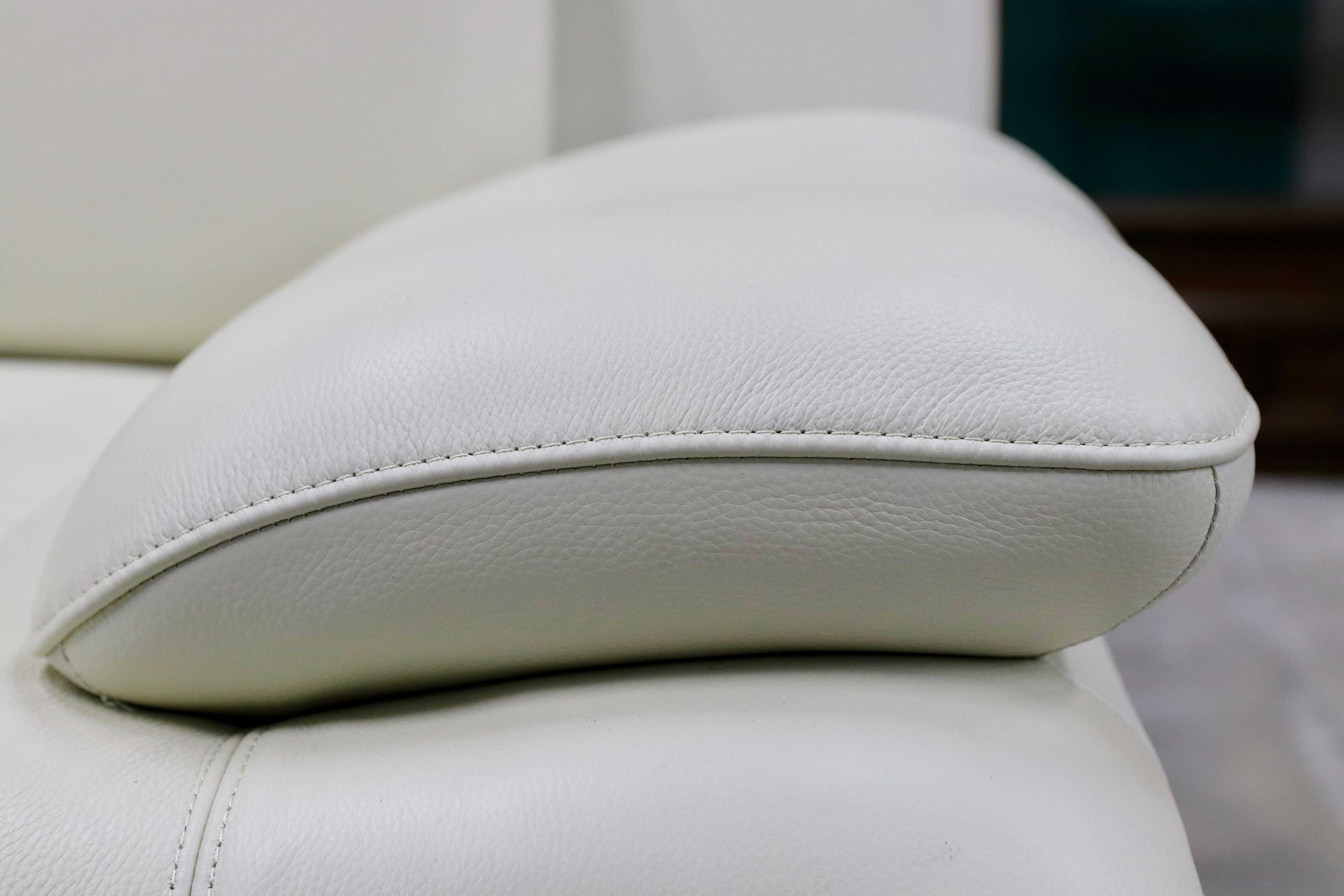 GMIK314B○3人掛けソファ トリプルソファ 前革 ホワイト スタイリッシュモダン ハイバック レザー 定価16.8万