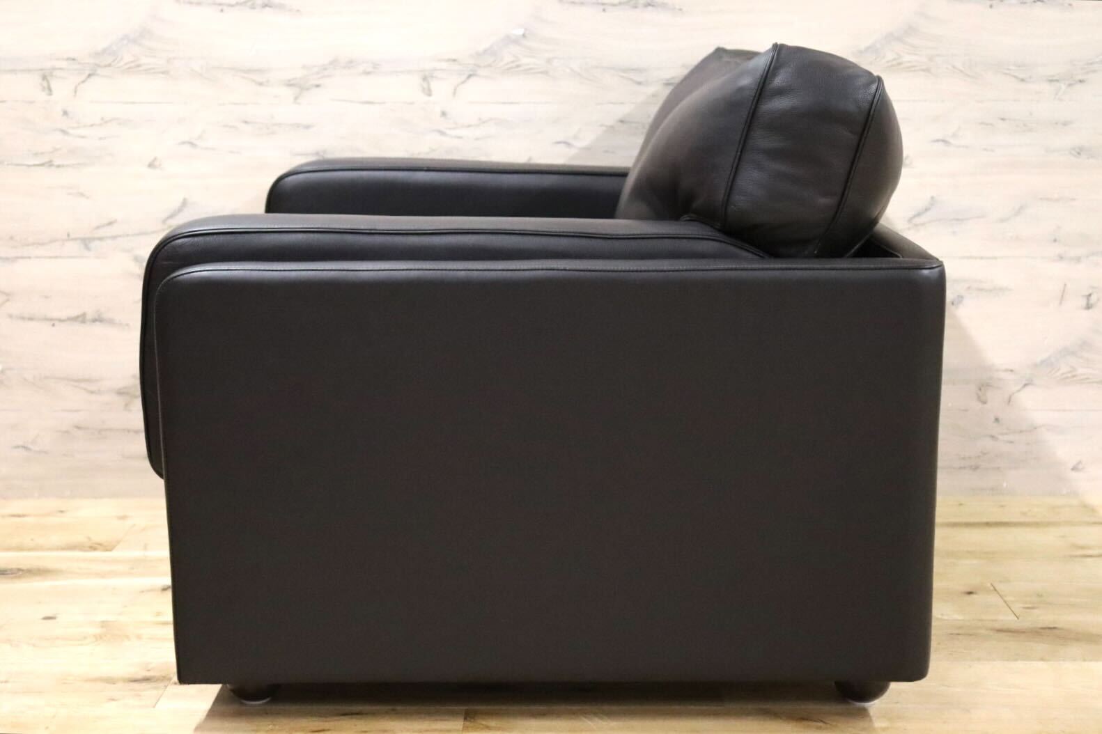 GMHN201B○PoltronaFrau / ポルトローナフラウ 1人掛けソファ シングルソファ イタリア製 総革 ダークブラウン IDC大塚家具 定価約150万