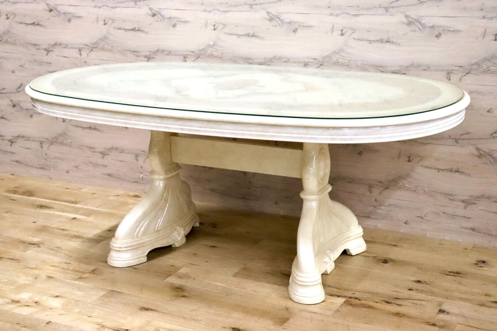 GMHH119○morello gianpaolo / モレロジャンパウロ ダイニングテーブル 食卓テーブル イタリア家具 ヨーロピアン アンティーク 輸入家具