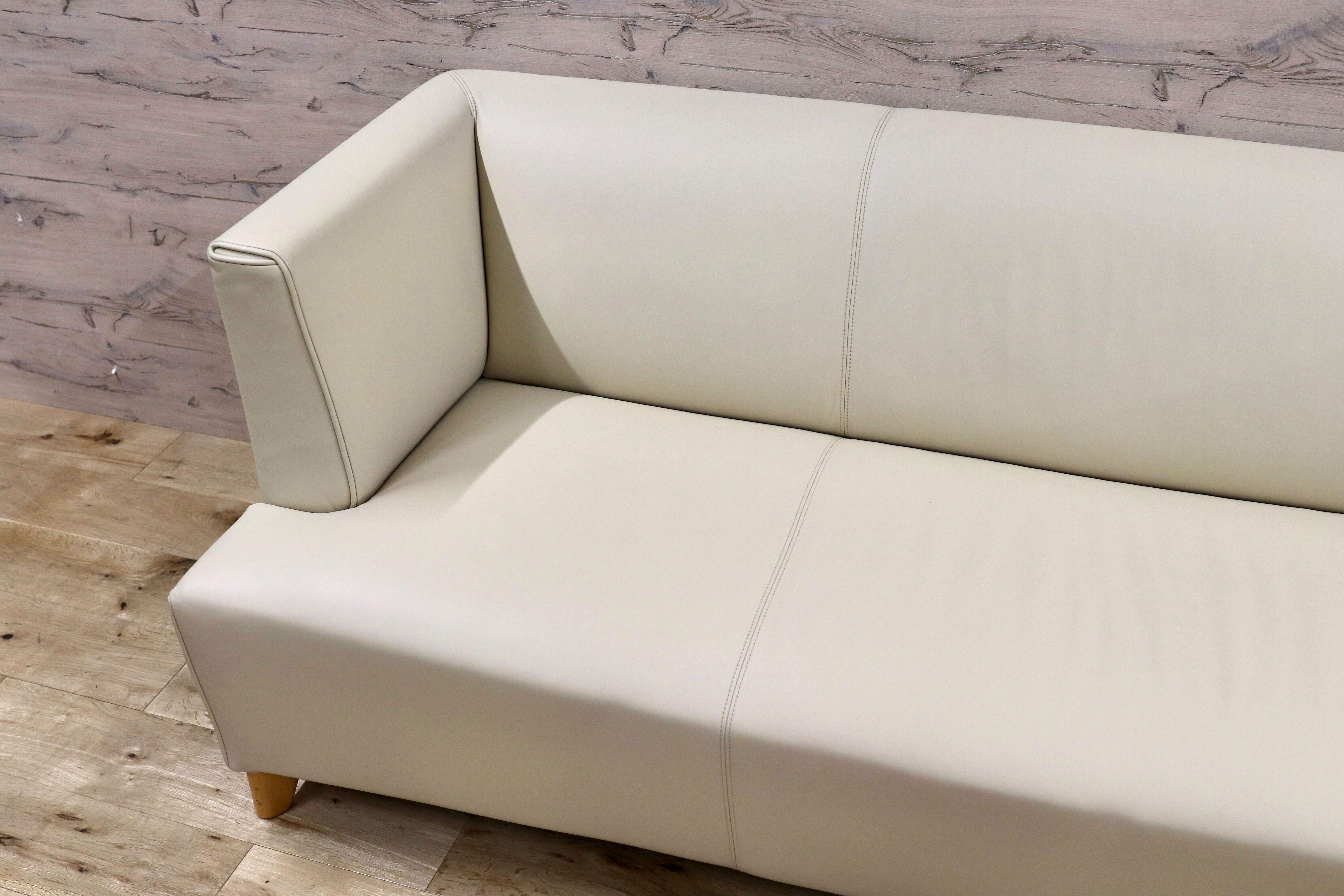 GMGS155C○WITTMAN / ヴィットマン HAVANNA ハバナ パオロピーヴァ 3人掛けソファ 総革 アイボリー IDC大塚家具 最高級 約152万