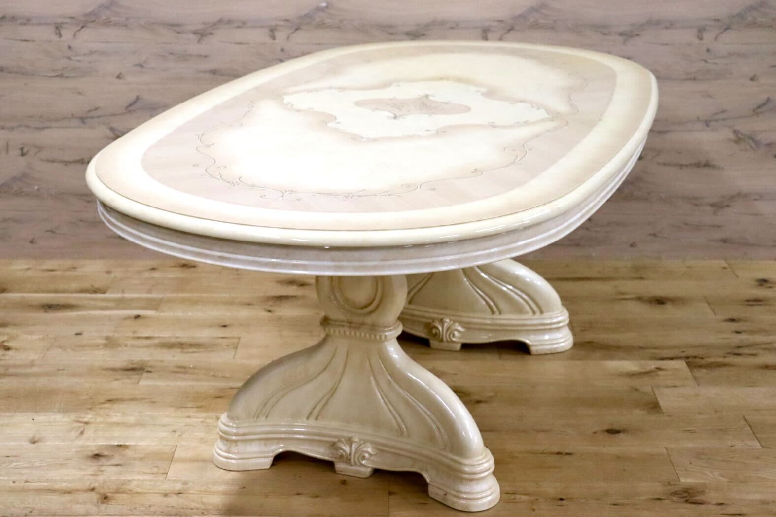 GMHH119○morello gianpaolo / モレロジャンパウロ ダイニングテーブル 食卓テーブル イタリア家具 ヨーロピアン アンティーク 輸入家具