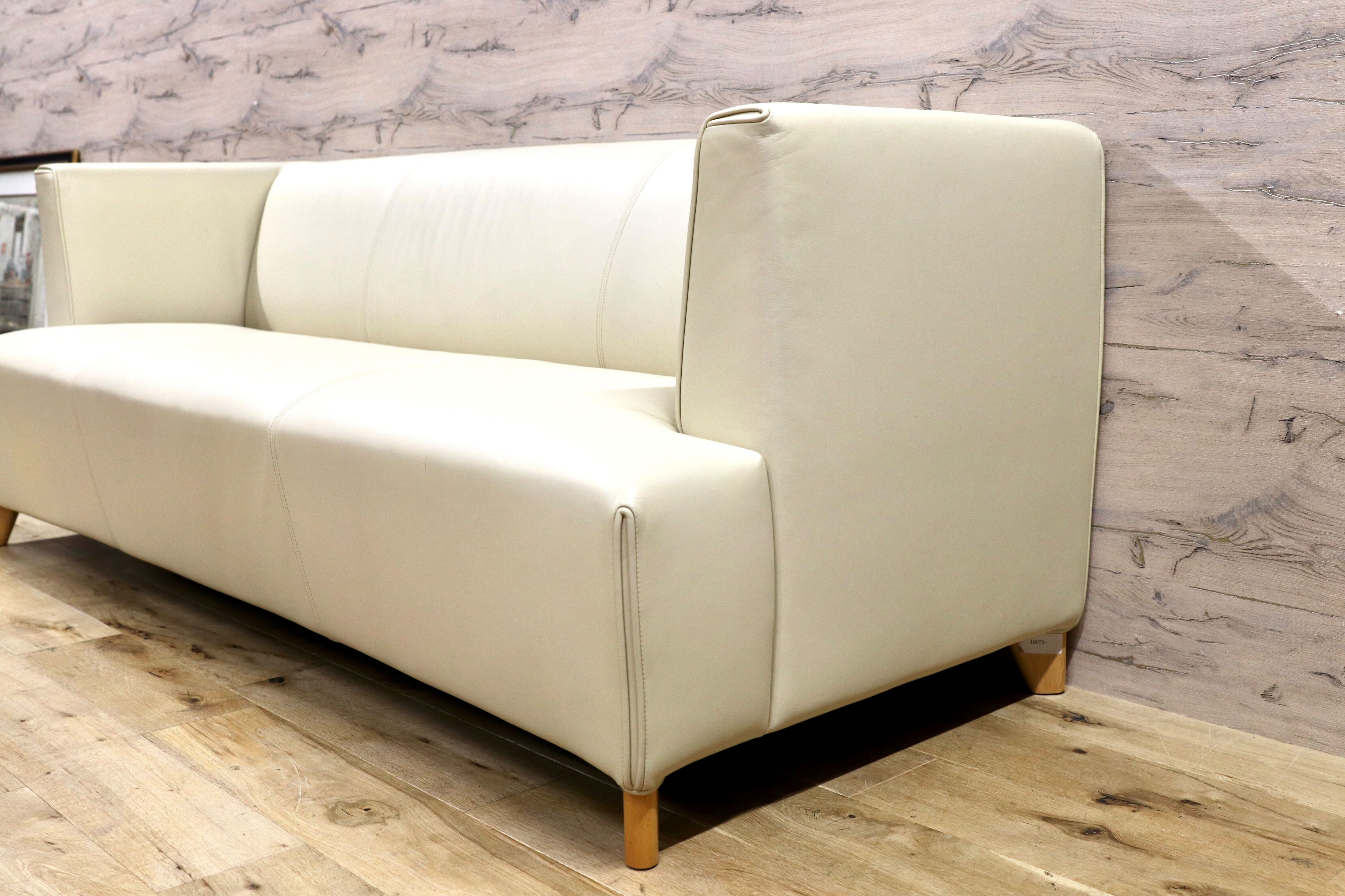 GMGS155C○WITTMAN / ヴィットマン HAVANNA ハバナ パオロピーヴァ 3人掛けソファ 総革 アイボリー IDC大塚家具 最高級 約152万