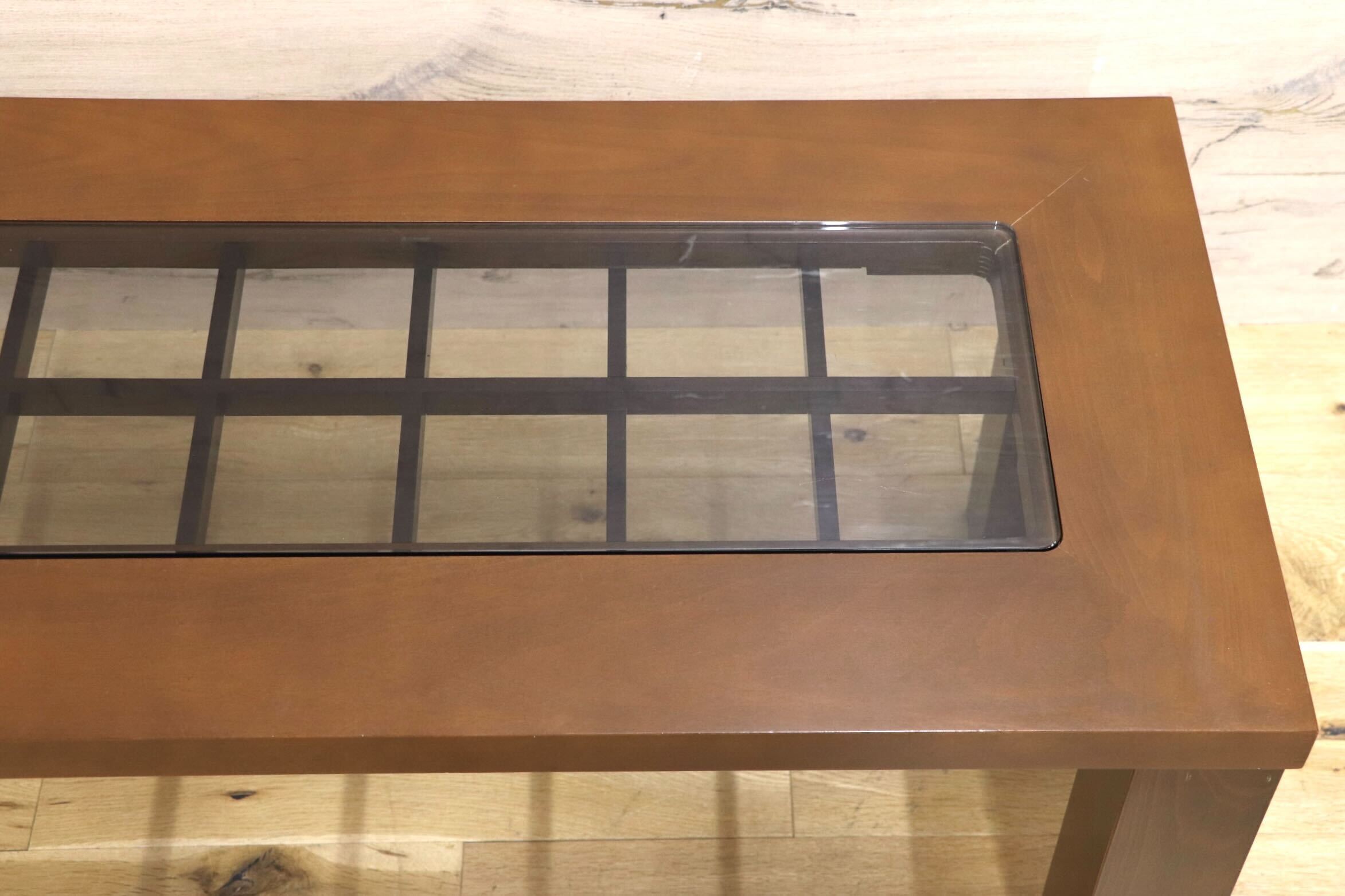GMIN6○冨士ファニチア / FUJI FURNITURE コーヒーテーブル ガラステーブル センターテーブル 机 ローテーブル 天然木 モダン 国産家具