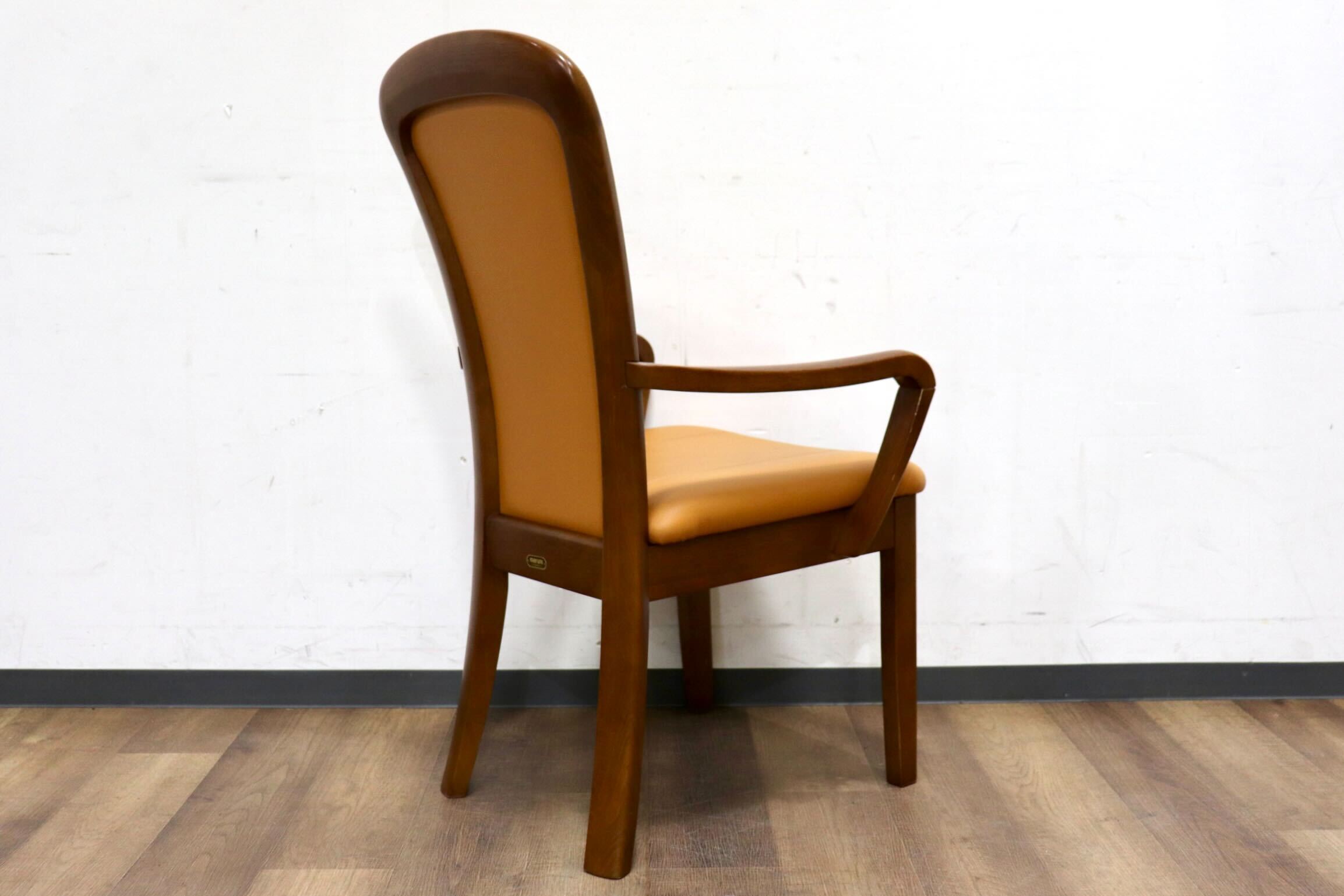 GMHH430○maruni / マルニ ダイニングチェア アームチェア 椅子 レザー ヨーロピアン クラシック オーク材