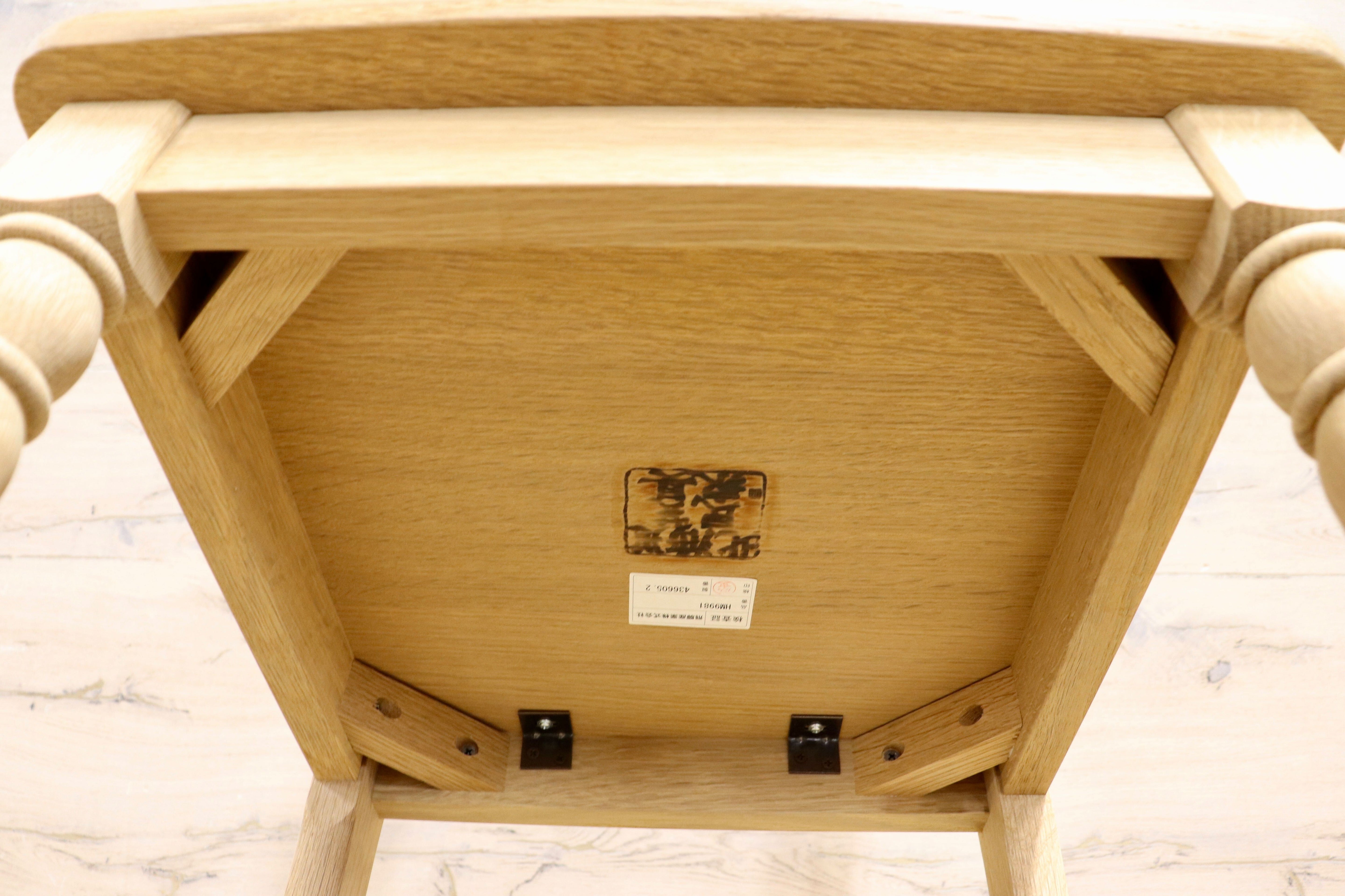 GMIS303B○北海道民芸家具 ダイニングチェア 椅子 木製 ナラ材 ナチュラル アンティーク調 カントリー 国産家具 飛騨産業