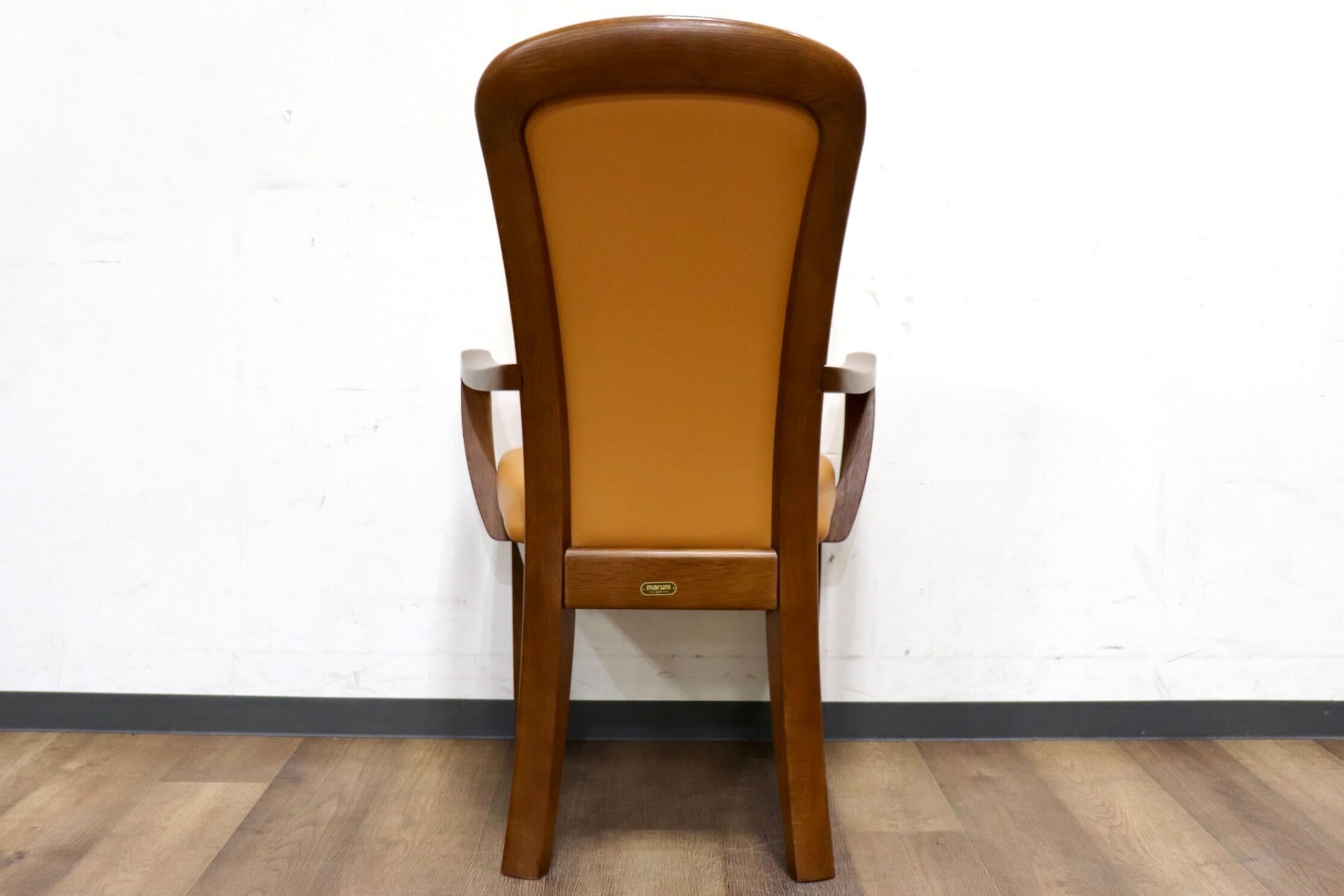 GMHH430○maruni / マルニ ダイニングチェア アームチェア 椅子 レザー ヨーロピアン クラシック オーク材