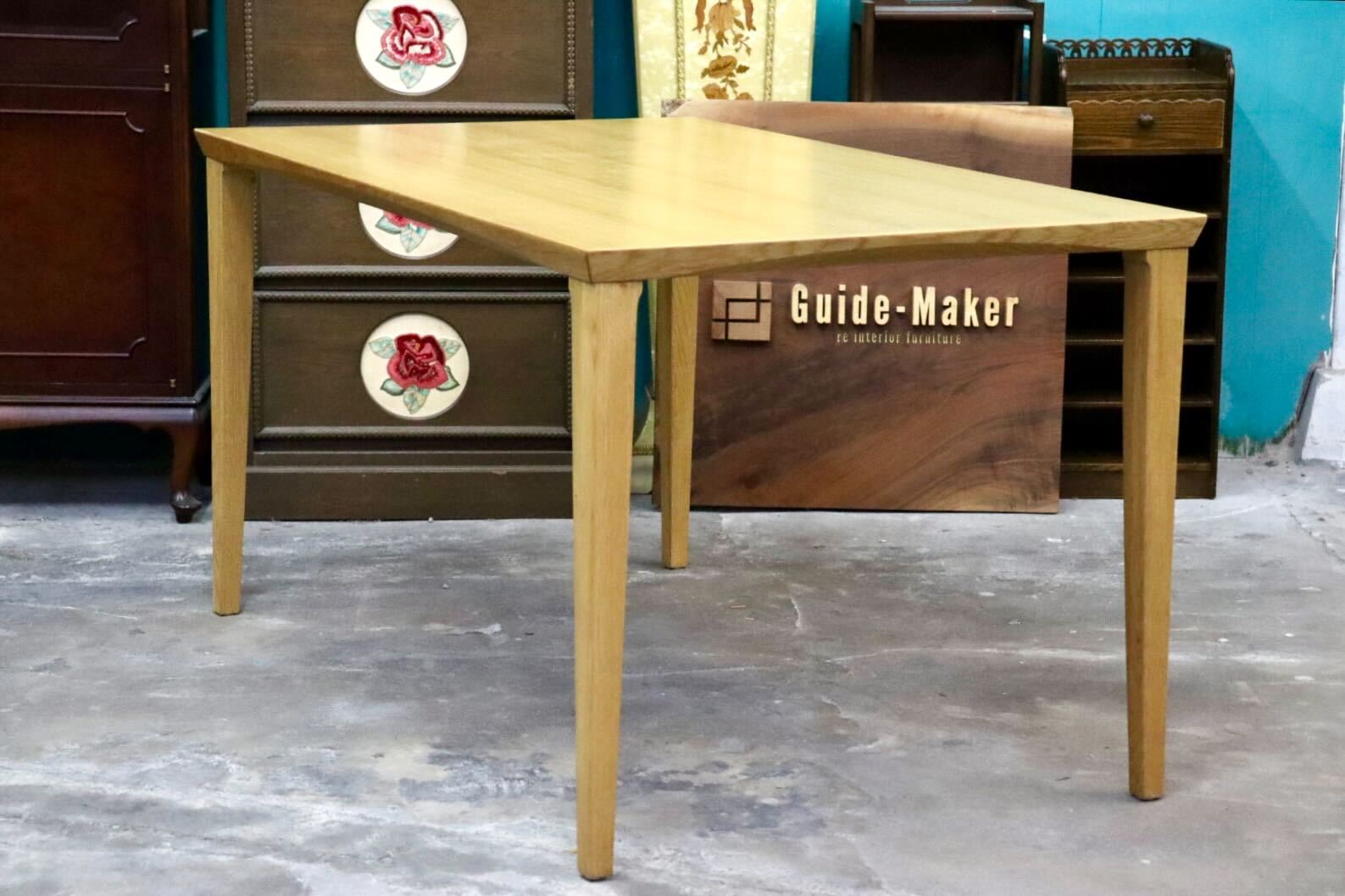 GMIS578○秋田木工 / AKIMOKU 北欧スタイル ダイニングテーブル 食卓テーブル 作業台 ナチュラル IDC大塚家具 机 木製 美品