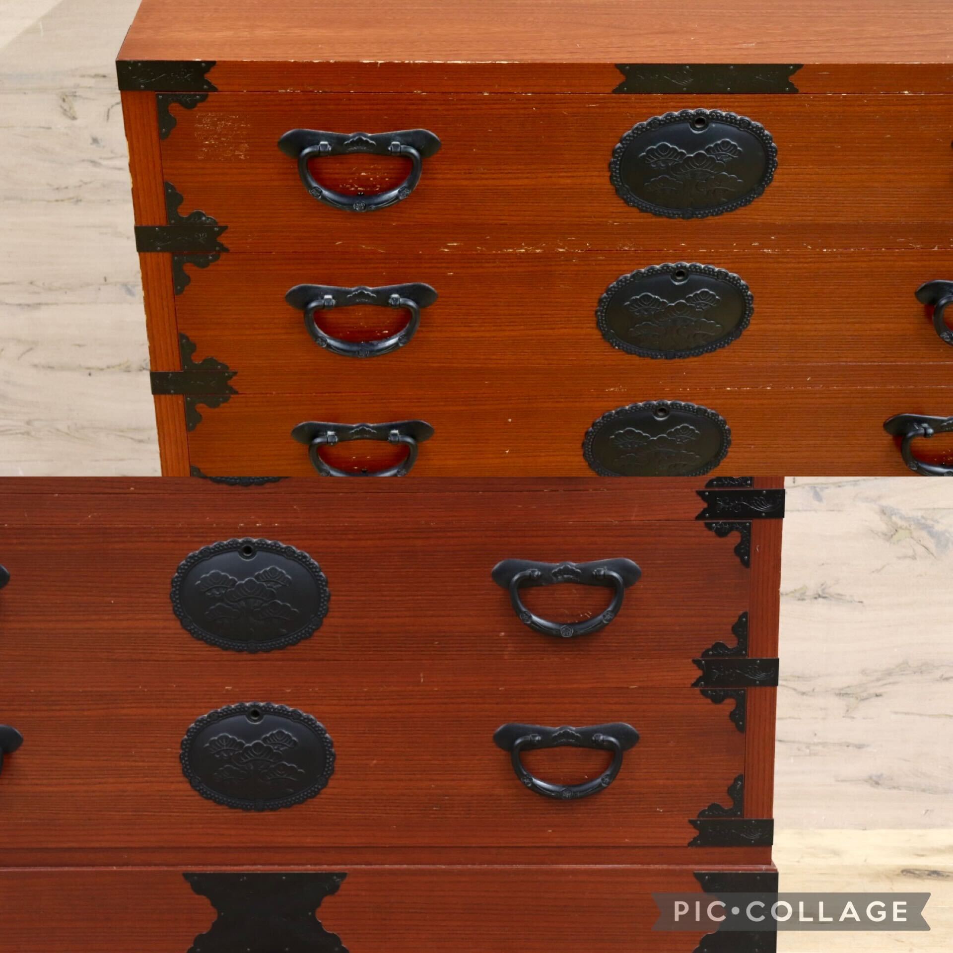 GMHS204○民藝家具 時代箪笥 整理箪笥 和箪笥 タンス レトロ 和モダン 収納家具 和家具 和室 座敷 古民家 チェスト アンティーク