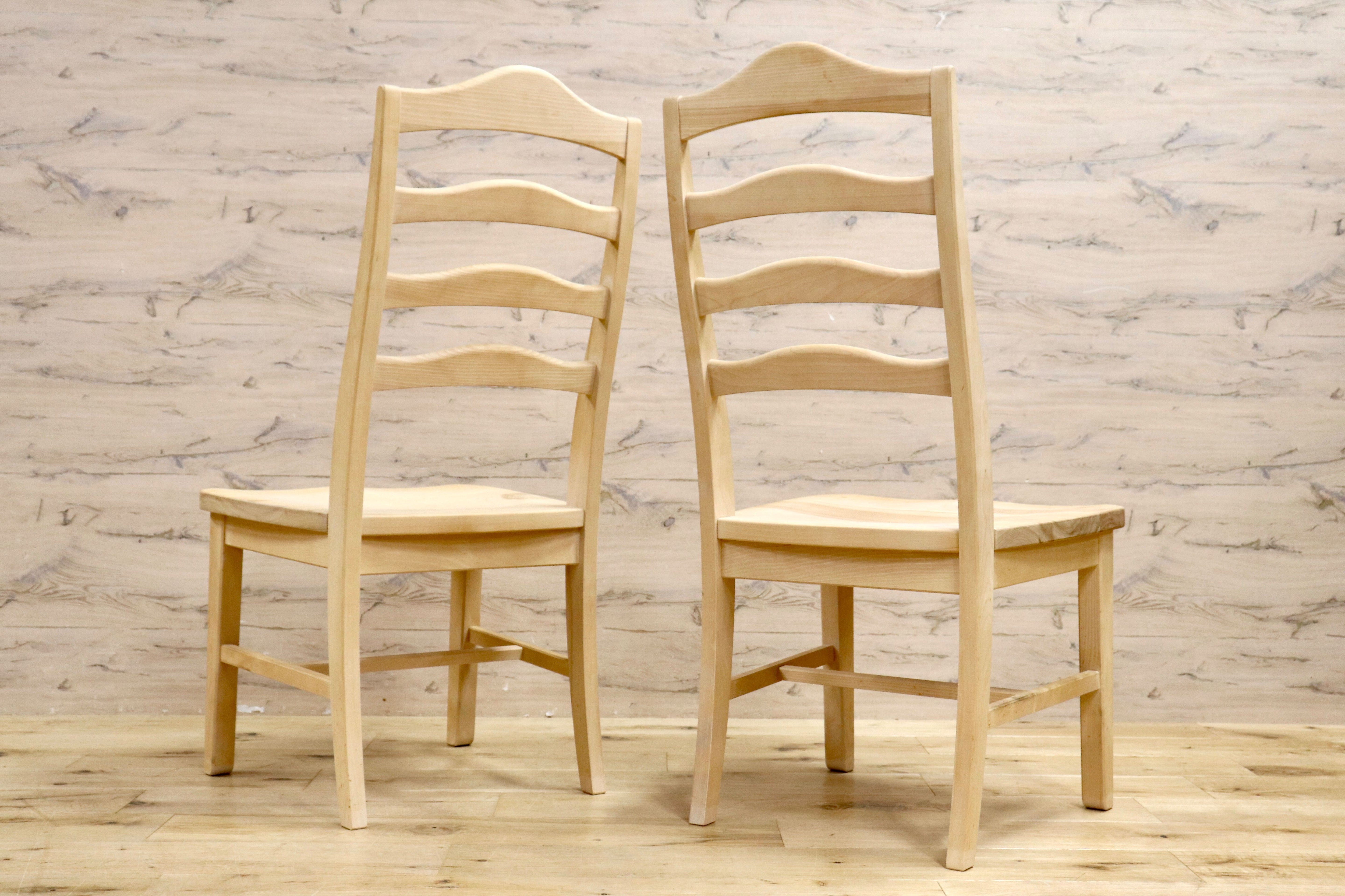 GMIS303A○北海道民芸家具 ダイニングチェア 2脚セット 椅子 木製家具 ナチュラル シンプル モダン 国産家具 樺材 飛騨産業