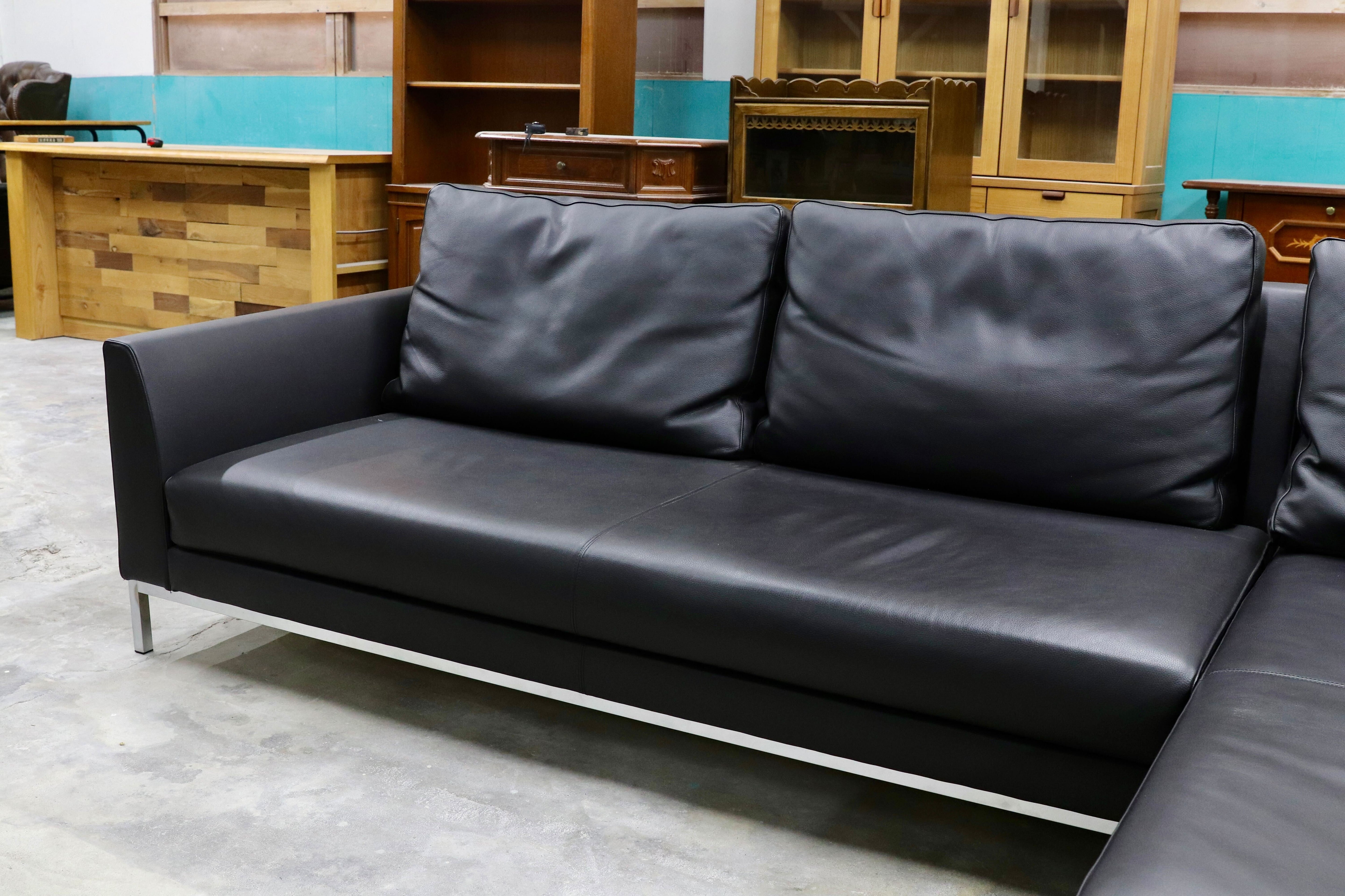 GMHK616○HUKLA / フクラ VALIANT ヴァリアント 本革 レザー カウチソファ リビングソファ 最高級 総額約271万 モデルルーム展示品