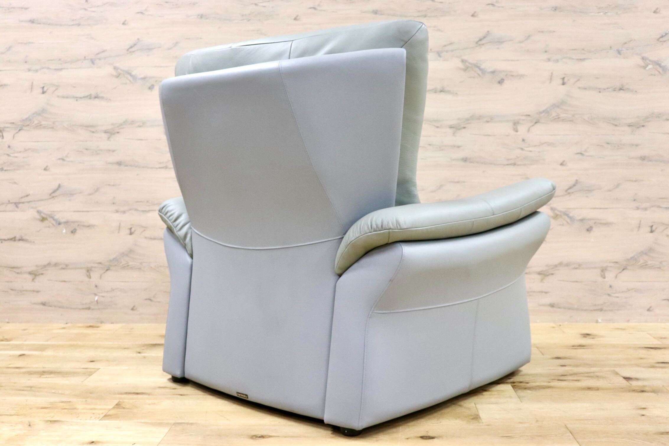 GMHK361B○karimoku / カリモク 1人掛けソファ シングルソファ ラウンジソファ アームチェア 応接 ハイバック 本革 モダン 国産家具