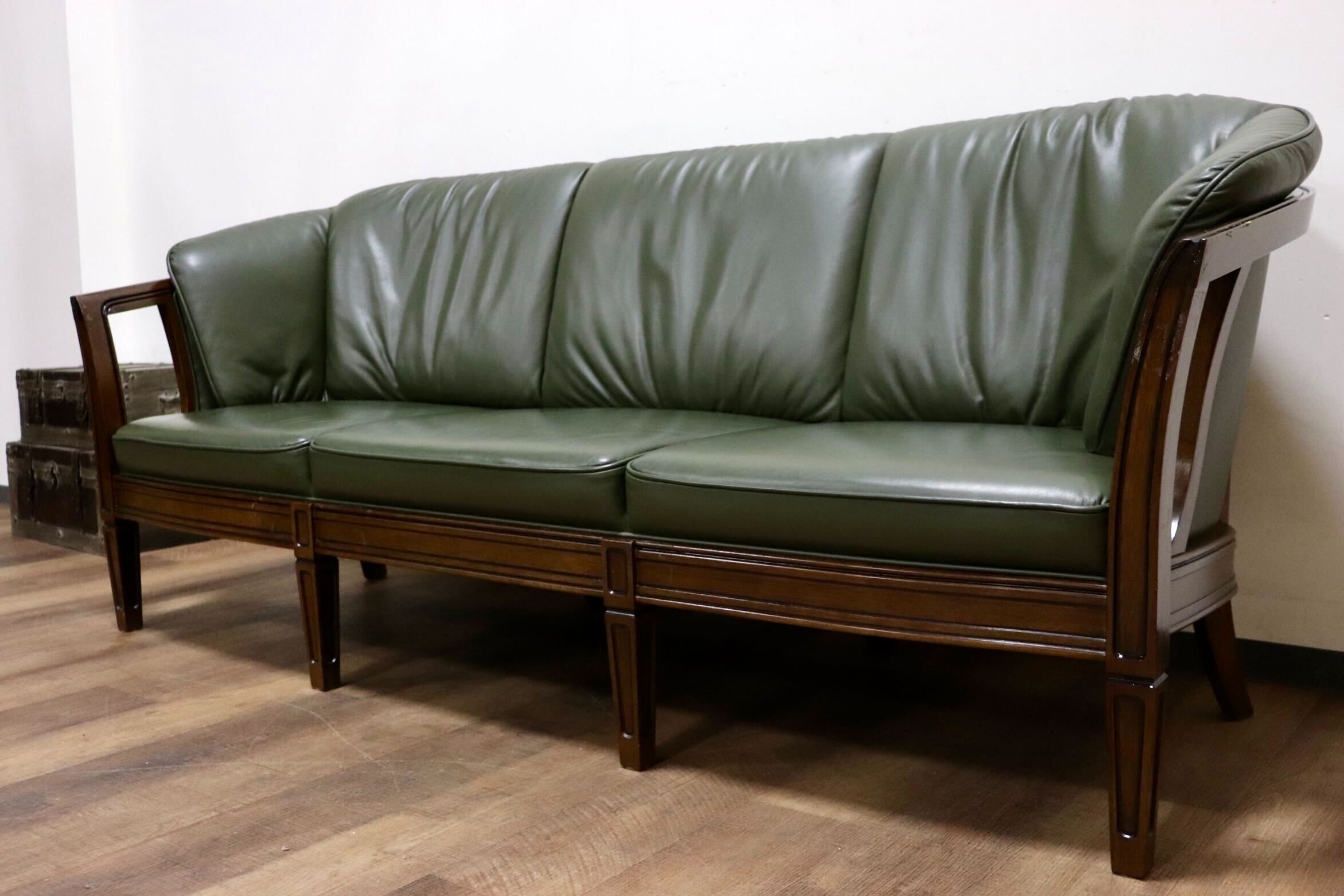 GMHK855○maruni / マルニ ROYAL ロイヤル 地中海 シャルル 3人掛けソファ トリプルソファ 本革 クラシック マルニ最高峰 定価約85万