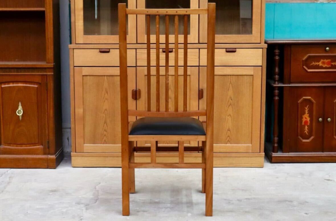 GMIK36D○JOHN KELLY / ジョン・ケリー J1スピンドルチェア ダイニングチェア 椅子 木製 ブラックチェリー材 本革 クラシック アンティーク