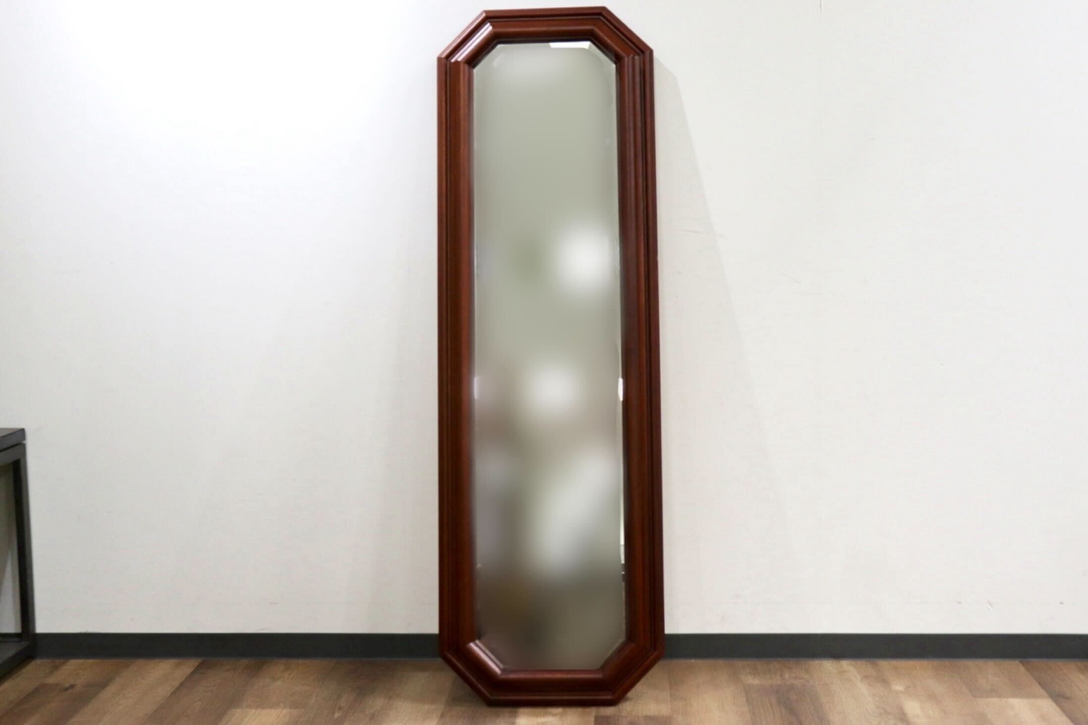 GMHO129○西洋 アンティーク イタリア ウォールミラー 姿見 全身鏡 壁掛け スタンドミラー 木製フレーム