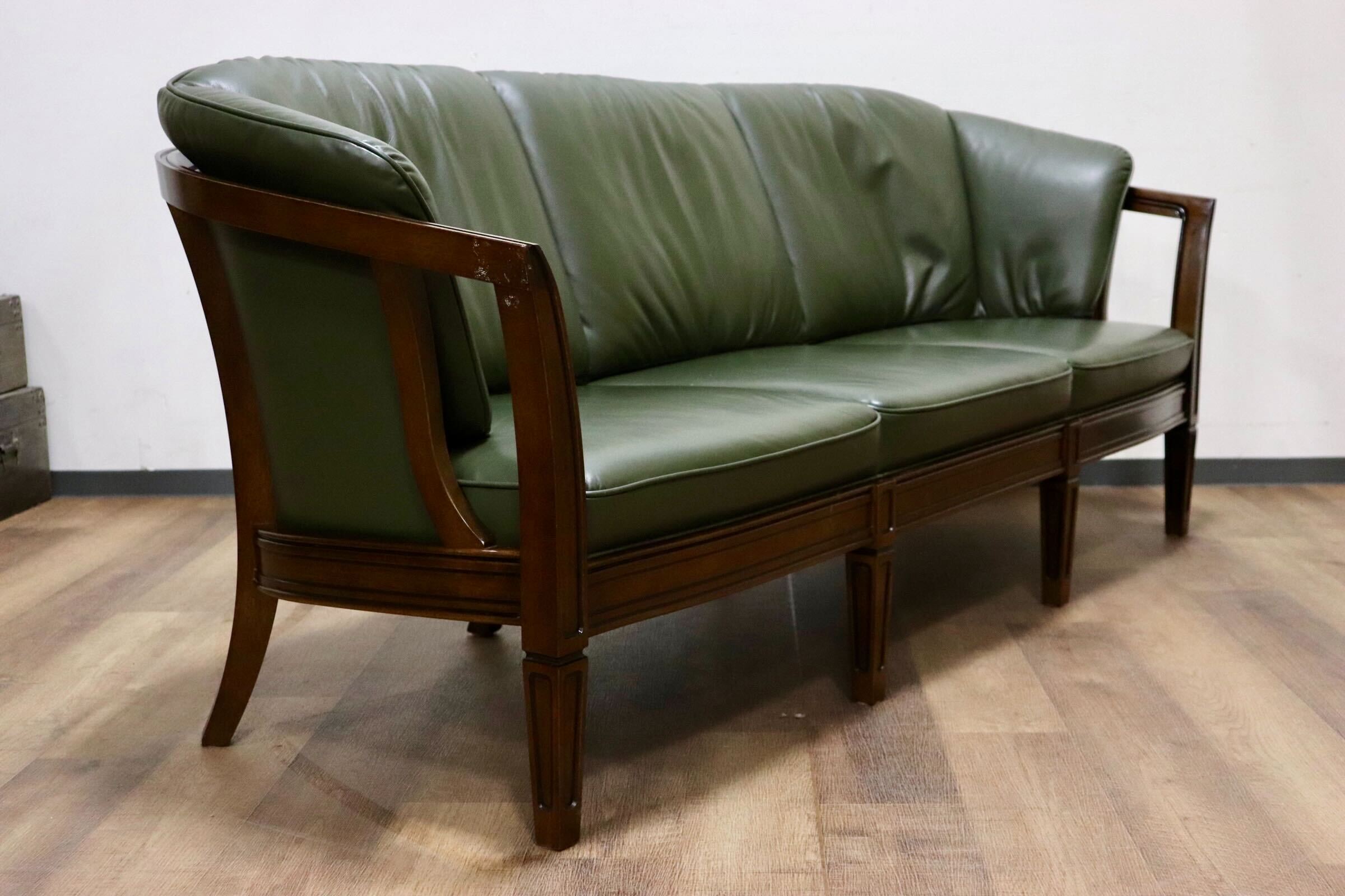 GMHK855○maruni / マルニ ROYAL ロイヤル 地中海 シャルル 3人掛けソファ トリプルソファ 本革 クラシック マルニ最高峰 定価約85万