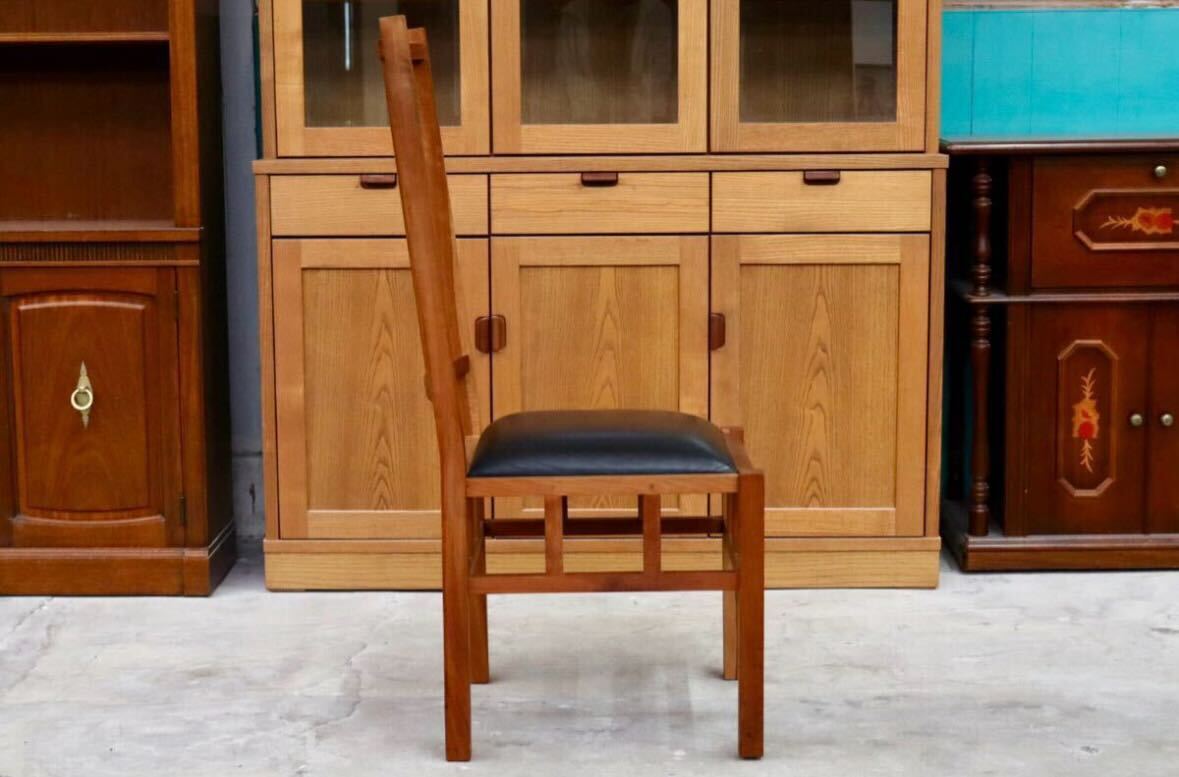 GMIK36D○JOHN KELLY / ジョン・ケリー J1スピンドルチェア ダイニングチェア 椅子 木製 ブラックチェリー材 本革 クラシック アンティーク