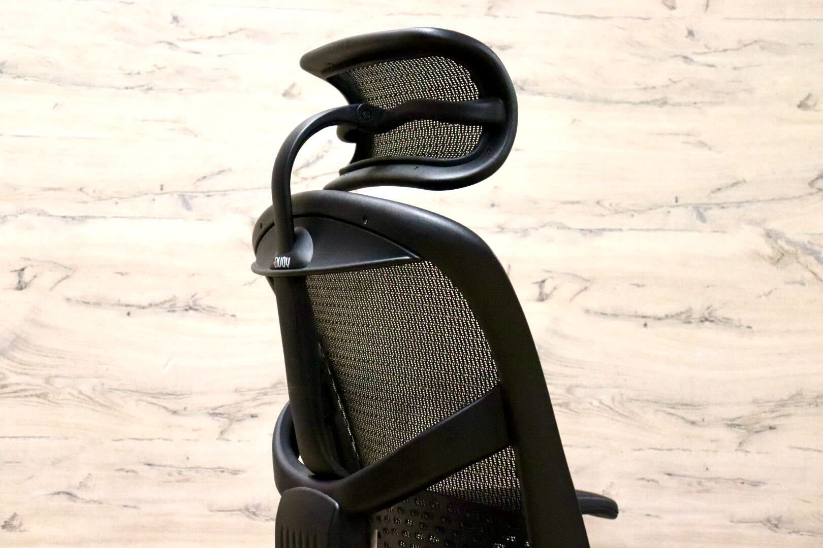 GMHN188A○Ergohuman / エルゴヒューマン enjoy エンジョイ オフィスチェア ヘッドレスト ブラックメッシュ 椅子 定価約10万 美品