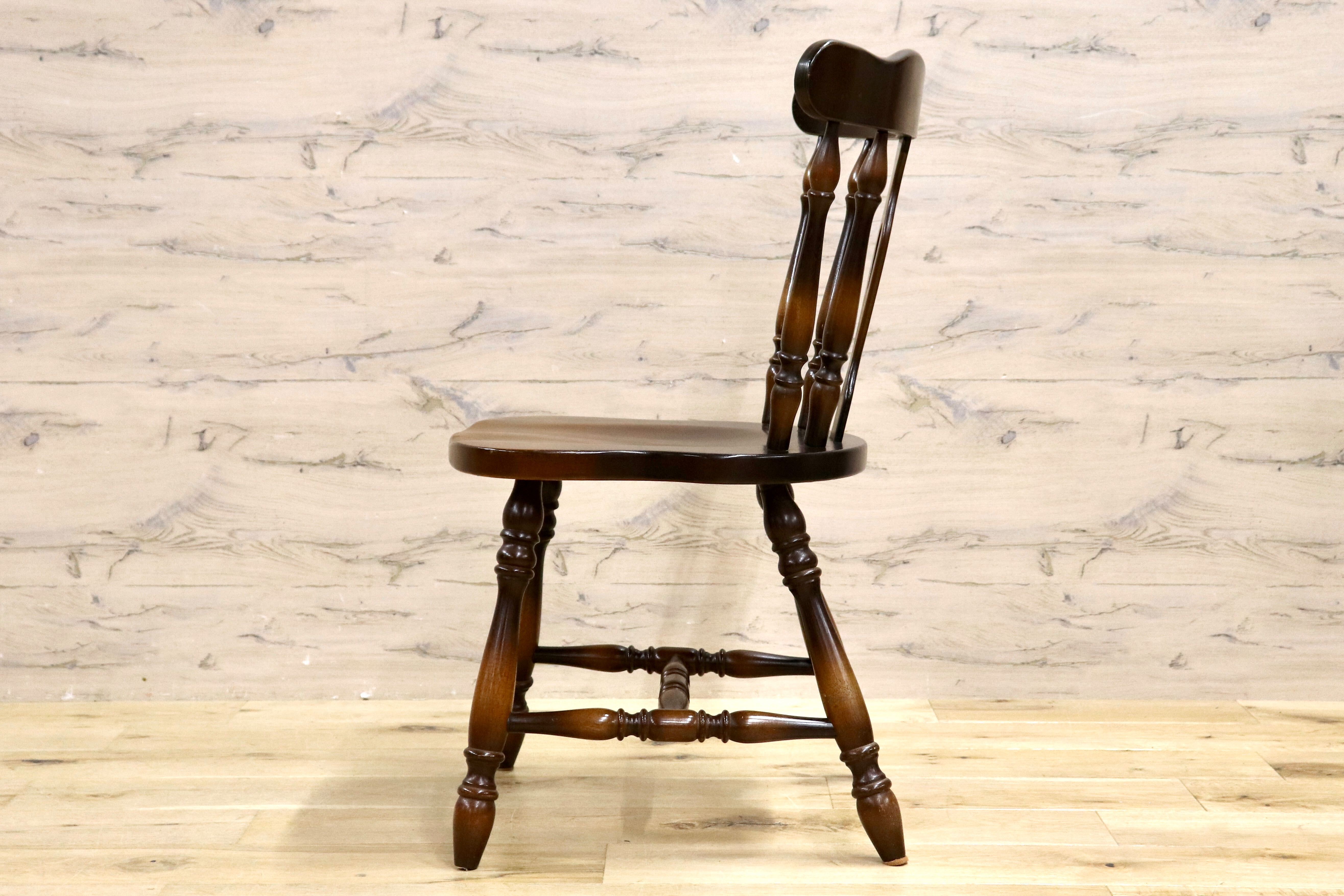 GMIK559○飛騨産業 / HIDA キツツキ 穂高 ダイニングチェア ウィンザーチェア 椅子 クラシック アンティーク ヴィンテージ 木製家具