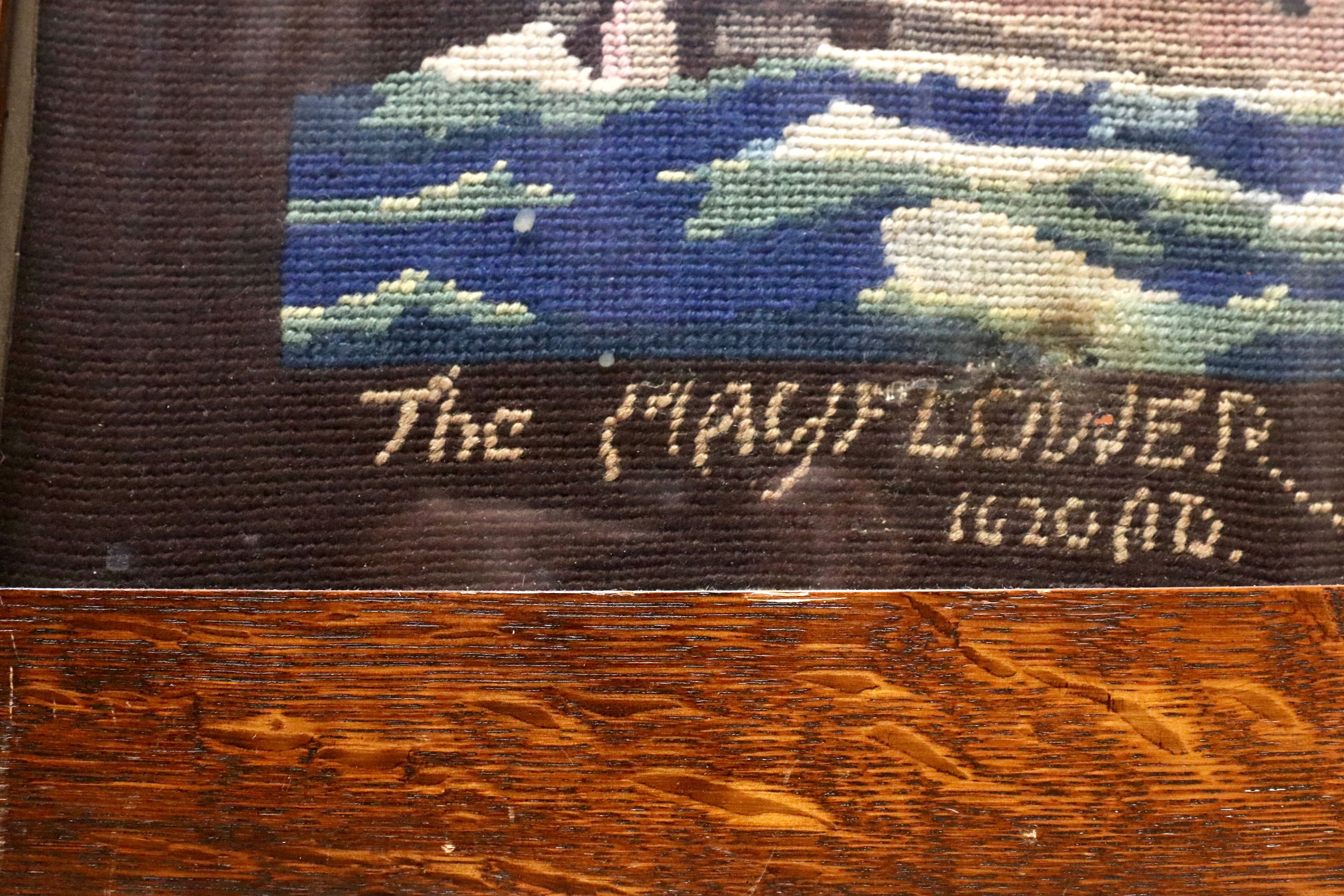 GMFK709○英国 イギリス 西洋 アンティーク ツイストファイヤースクリーン オーク材 クラシック 目隠し インテリア 刺繍 オブジェ 希少