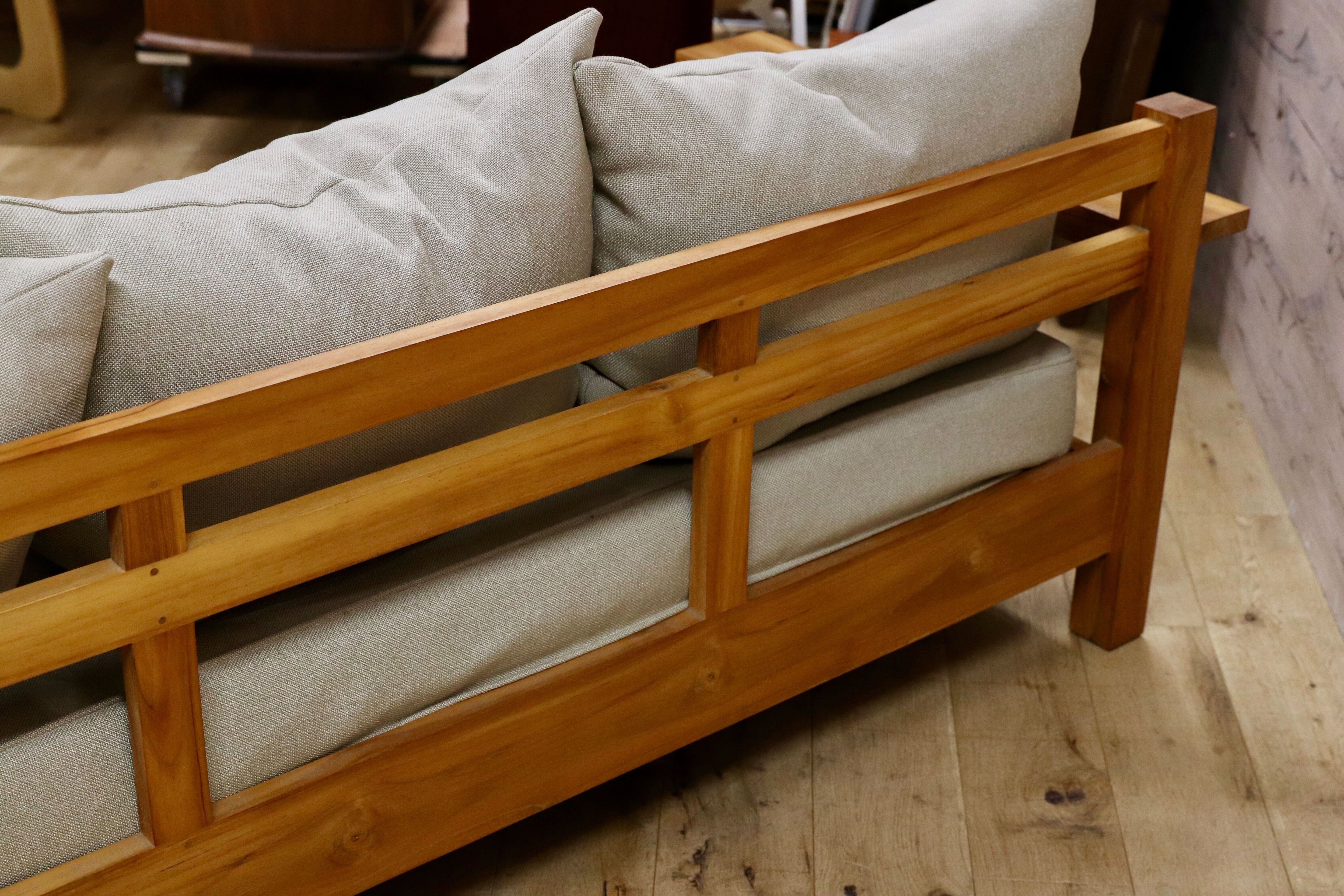 GMIH349○unico / ウニコ BREATH ブレス 3人掛けソファ トリプルソファ チーク無垢材 廃盤 人気シリーズ 北欧ヴィンテージスタイル 稀少