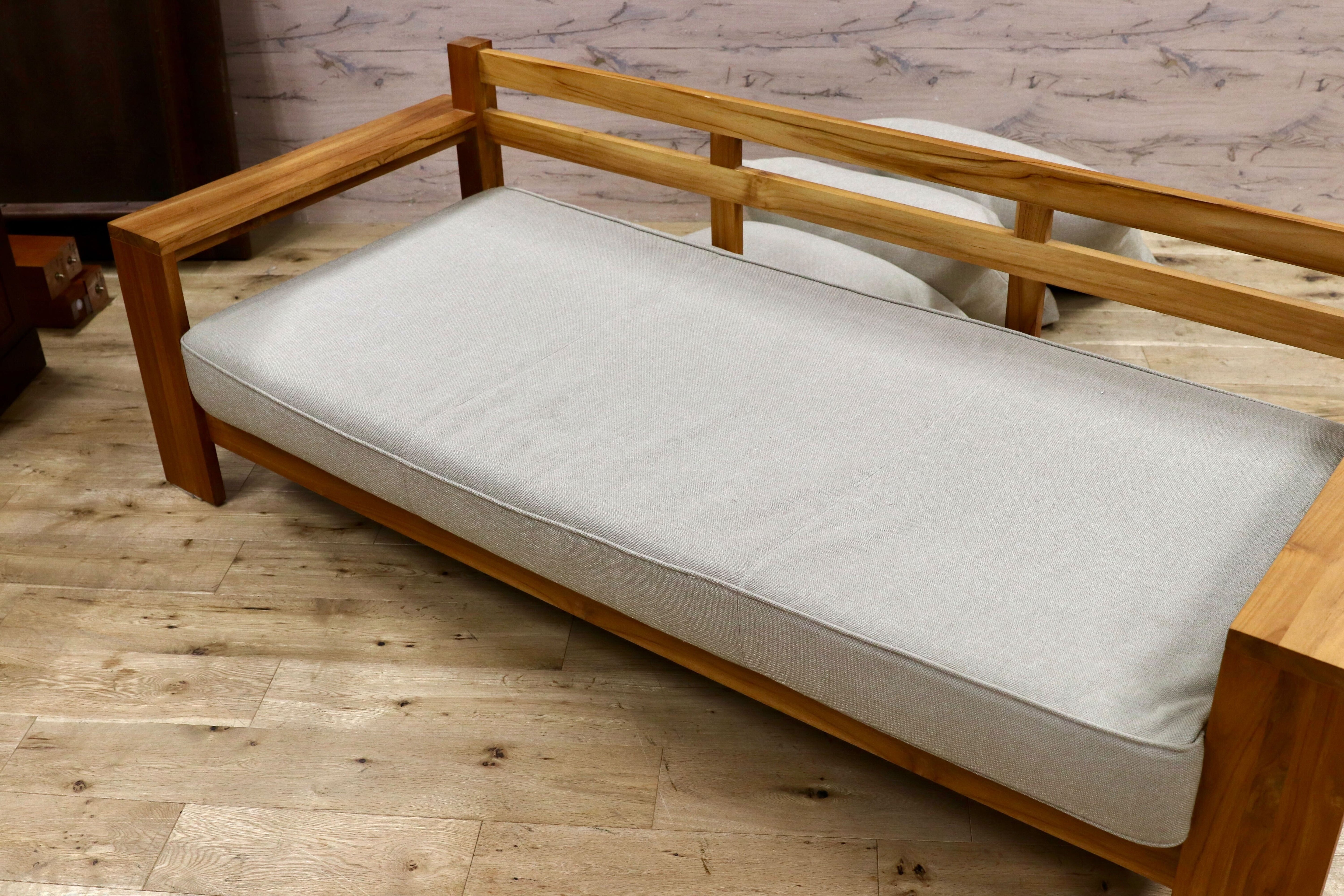 GMIH349○unico / ウニコ BREATH ブレス 3人掛けソファ トリプルソファ チーク無垢材 廃盤 人気シリーズ 北欧ヴィンテージスタイル 稀少