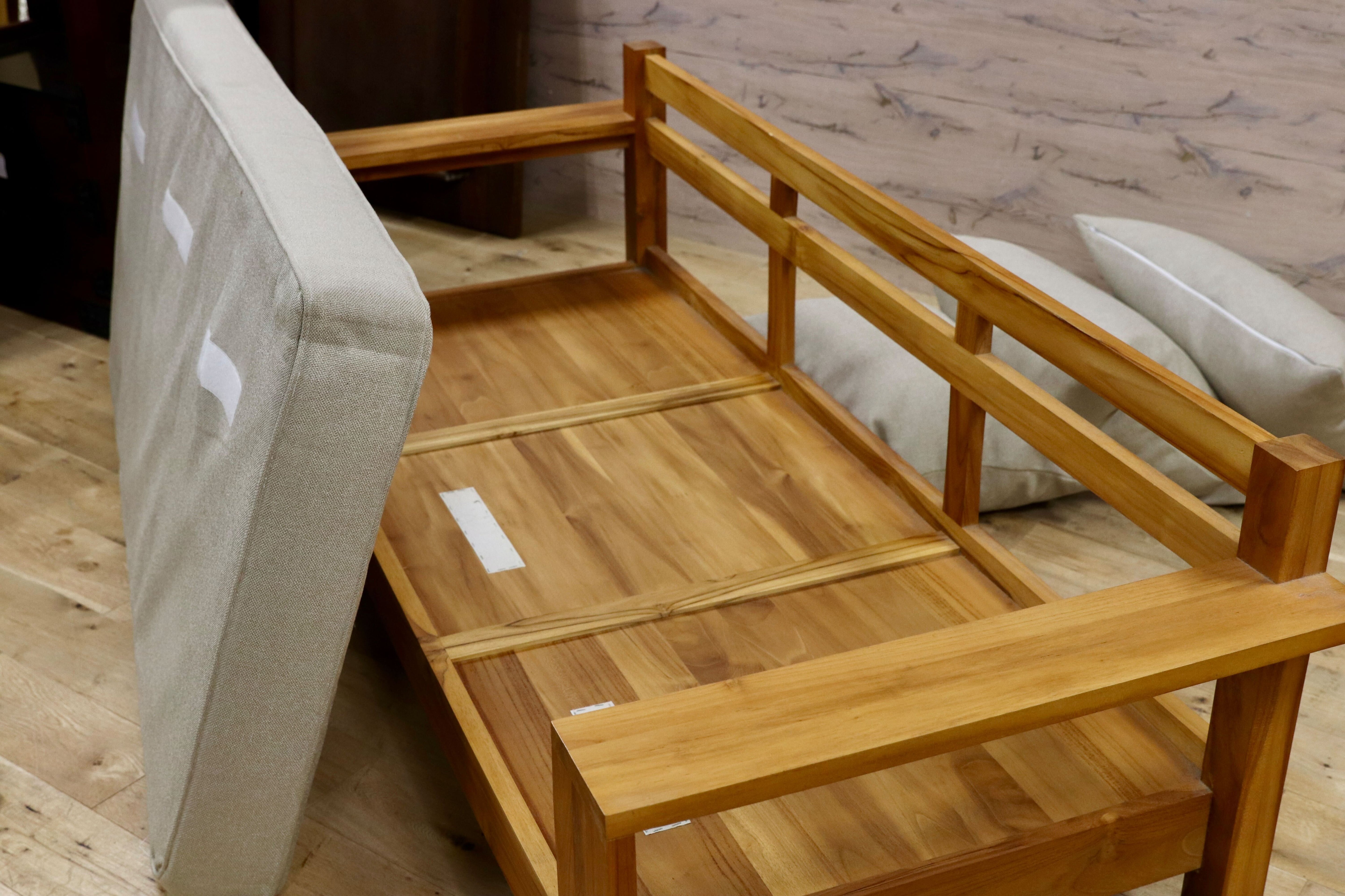 GMIH349○unico / ウニコ BREATH ブレス 3人掛けソファ トリプルソファ チーク無垢材 廃盤 人気シリーズ 北欧ヴィンテージスタイル 稀少