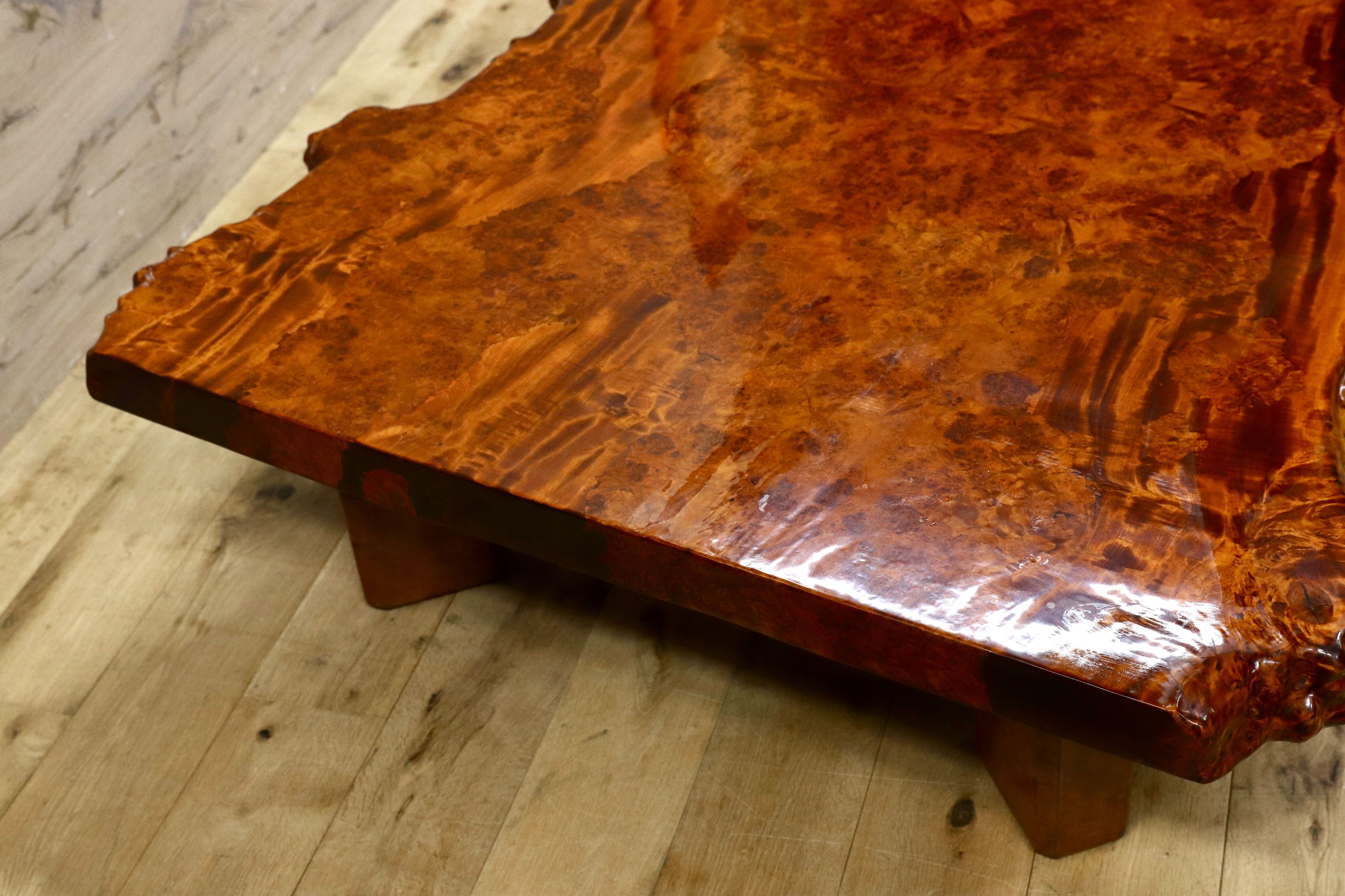 GMIH384○花梨材 座卓 リビングテーブル ローテーブル センターテーブル 瘤杢 バール杢 最高級 和室 座敷 和家具 レトロ アンティーク