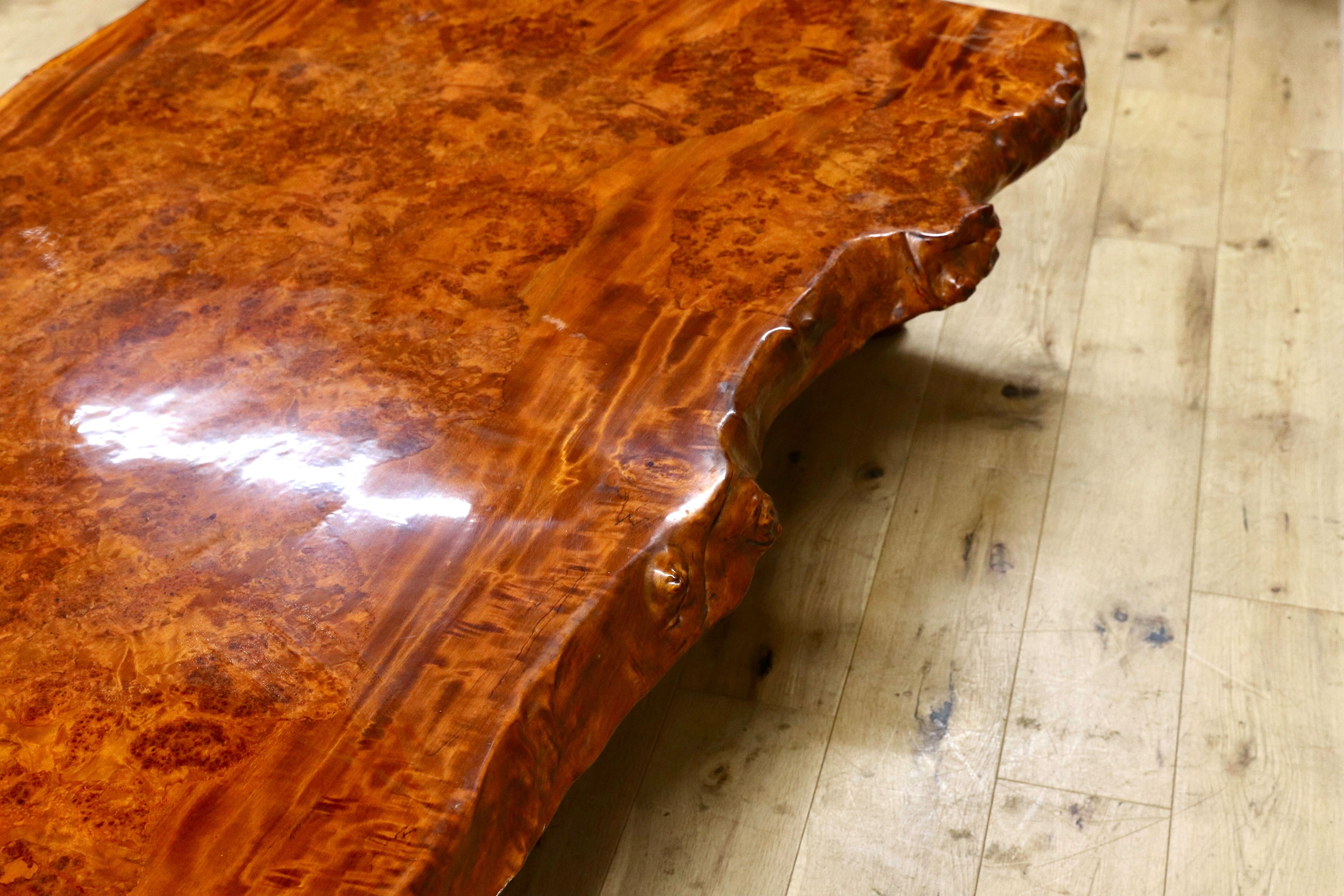 GMIH384○花梨材 座卓 リビングテーブル ローテーブル センターテーブル 瘤杢 バール杢 最高級 和室 座敷 和家具 レトロ アンティーク