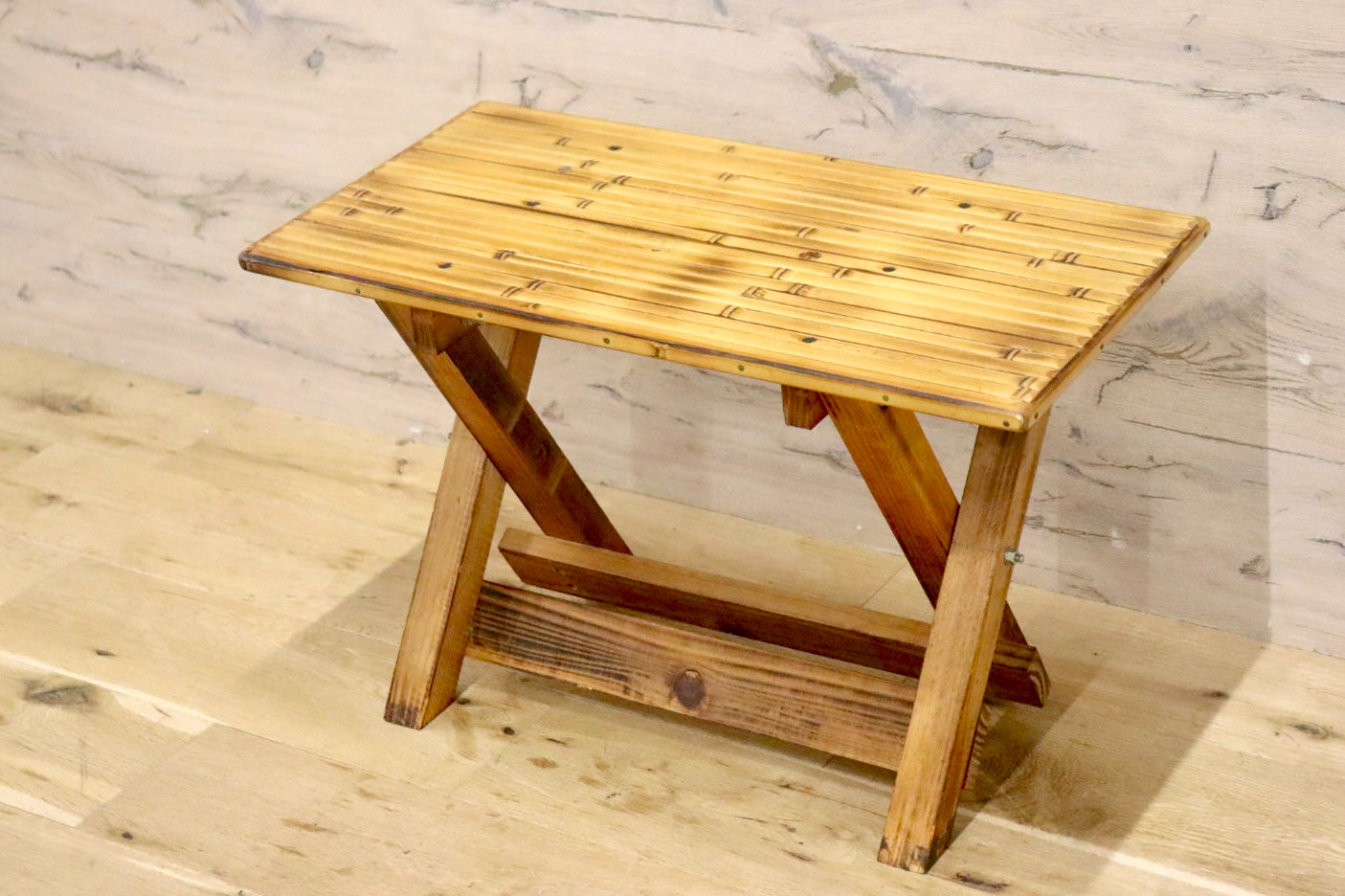 GMJK85A○梅里竹芸 Umezato Bamboo Craft 竹家具 スツール 工芸品 バンブー 折りたたみ椅子 宮崎 高級 健康椅子