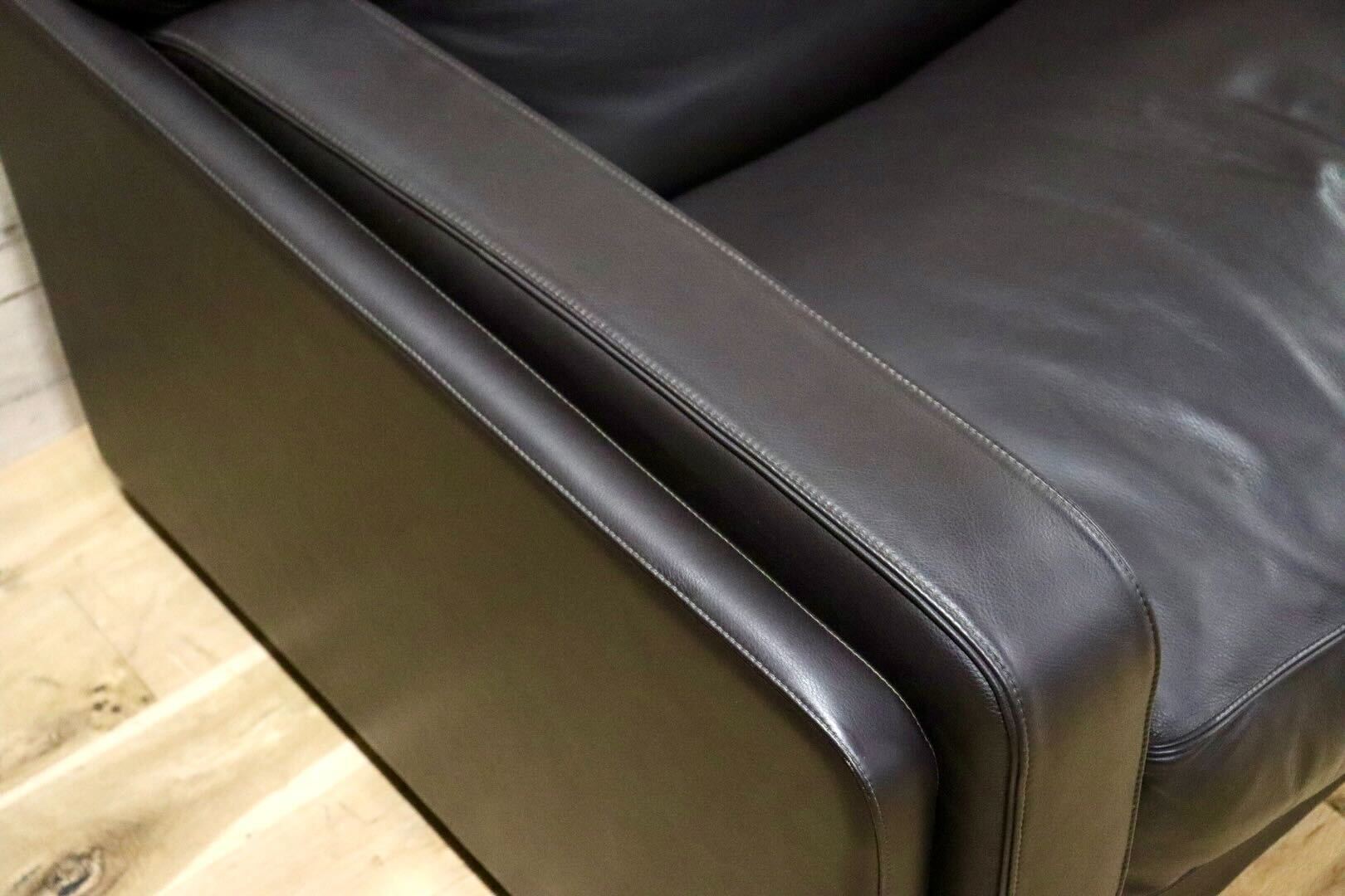 GMHN201C○PoltronaFrau / ポルトローナフラウ 1人掛けソファ シングルソファ イタリア製 総革 ダークブラウン IDC大塚家具 定価約150万