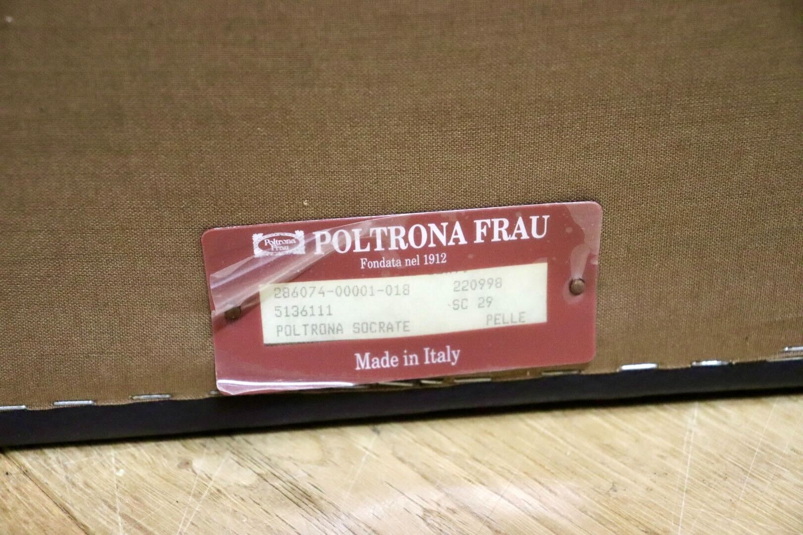 GMHN201C○PoltronaFrau / ポルトローナフラウ 1人掛けソファ シングルソファ イタリア製 総革 ダークブラウン IDC大塚家具 定価約150万