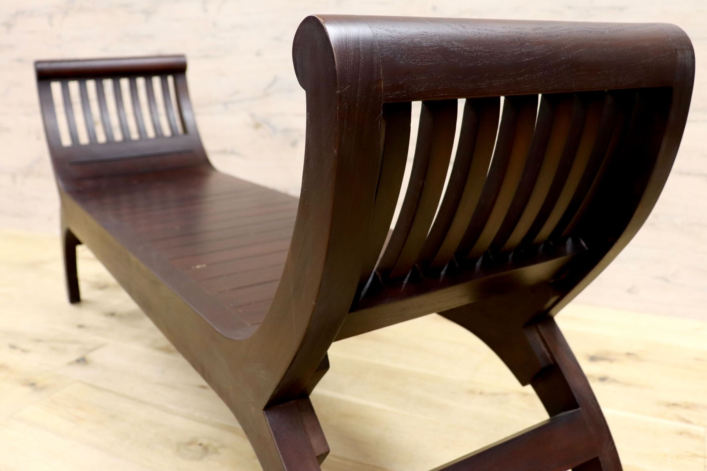 GMIK560A○カルティニベンチ アジアン家具 チーク無垢材 ベンチ 玄関椅子 オブジェ アンティーク リゾート バリ島