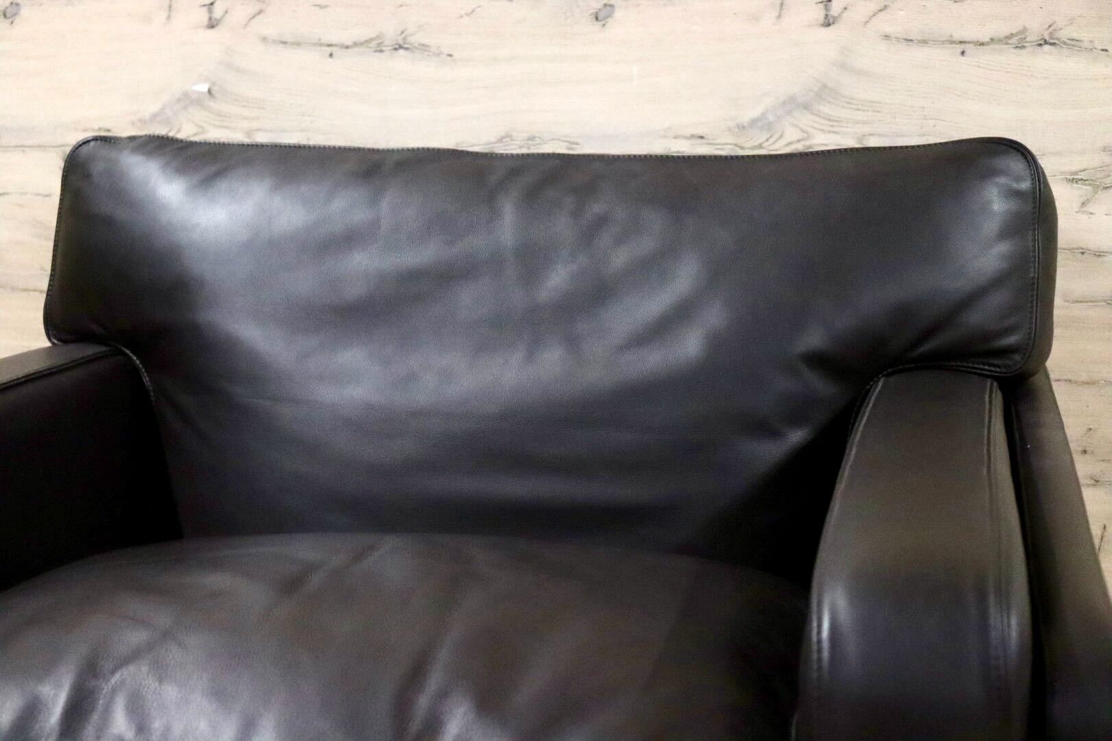 GMHN201D○PoltronaFrau / ポルトローナフラウ 1人掛けソファ シングルソファ イタリア製 総革 ダークブラウン IDC大塚家具 定価約150万