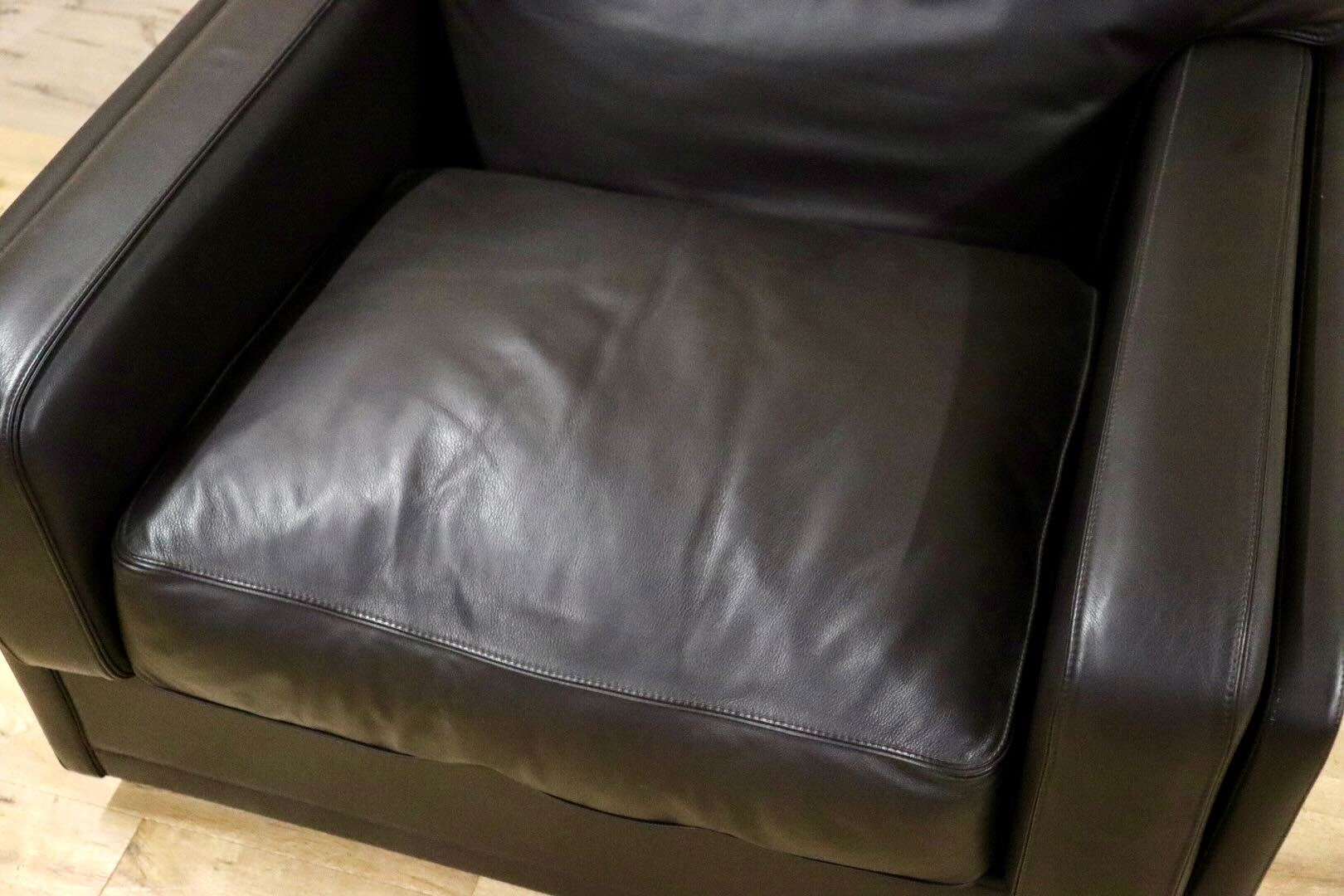 GMHN201D○PoltronaFrau / ポルトローナフラウ 1人掛けソファ シングルソファ イタリア製 総革 ダークブラウン IDC大塚家具 定価約150万