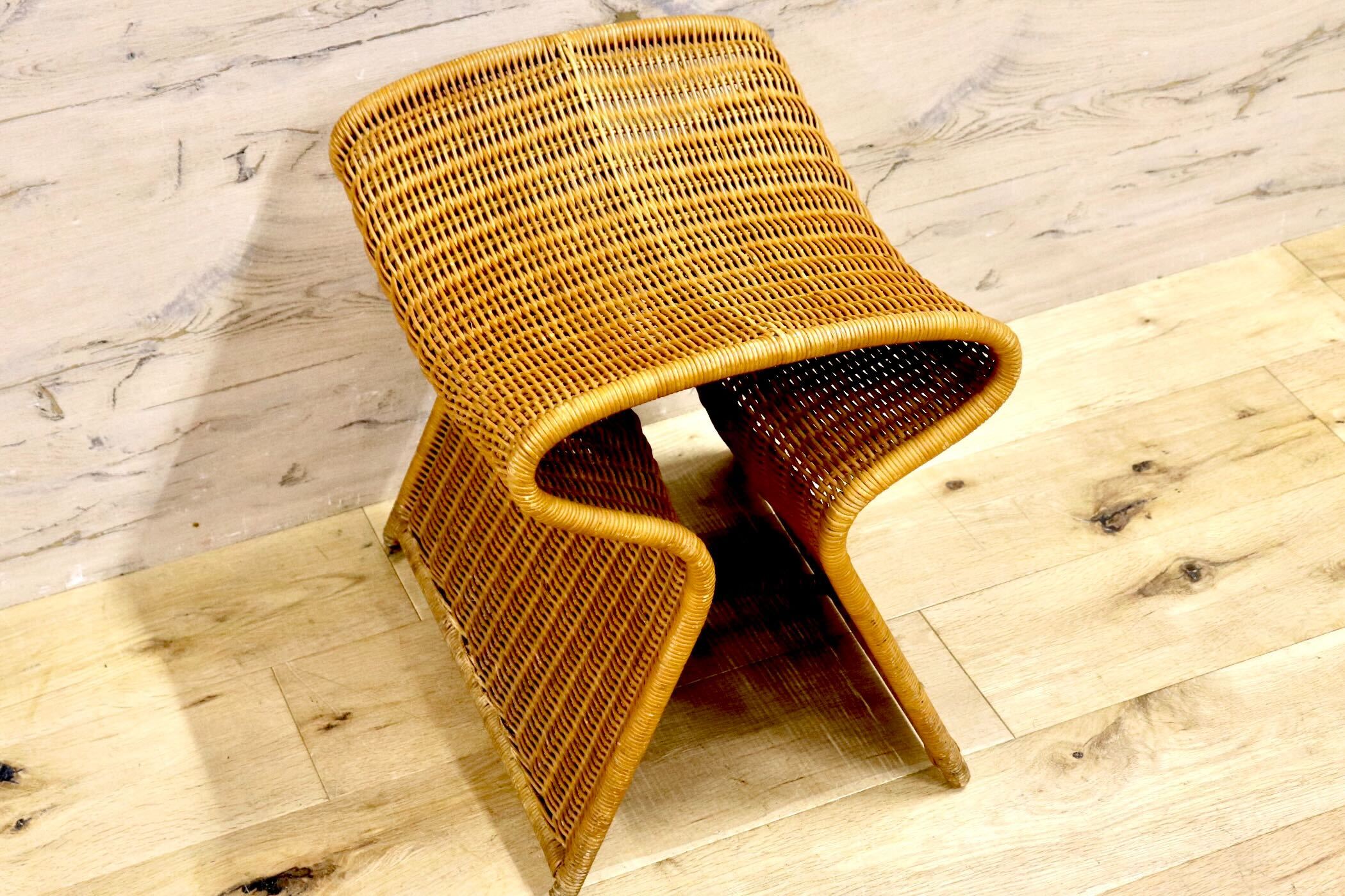 GMIK564A○IDEE / イデー SHROOM WICKER シュルーム ウィッカー ラタンスツール 籐 オットマン サイドチェア 定価約4万